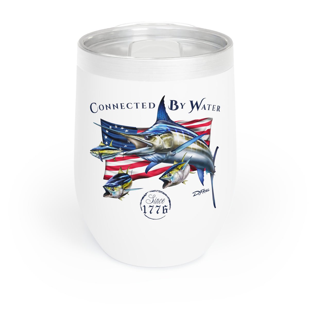 1776 Heritage Marlin + Tuna - Wine Tumbler