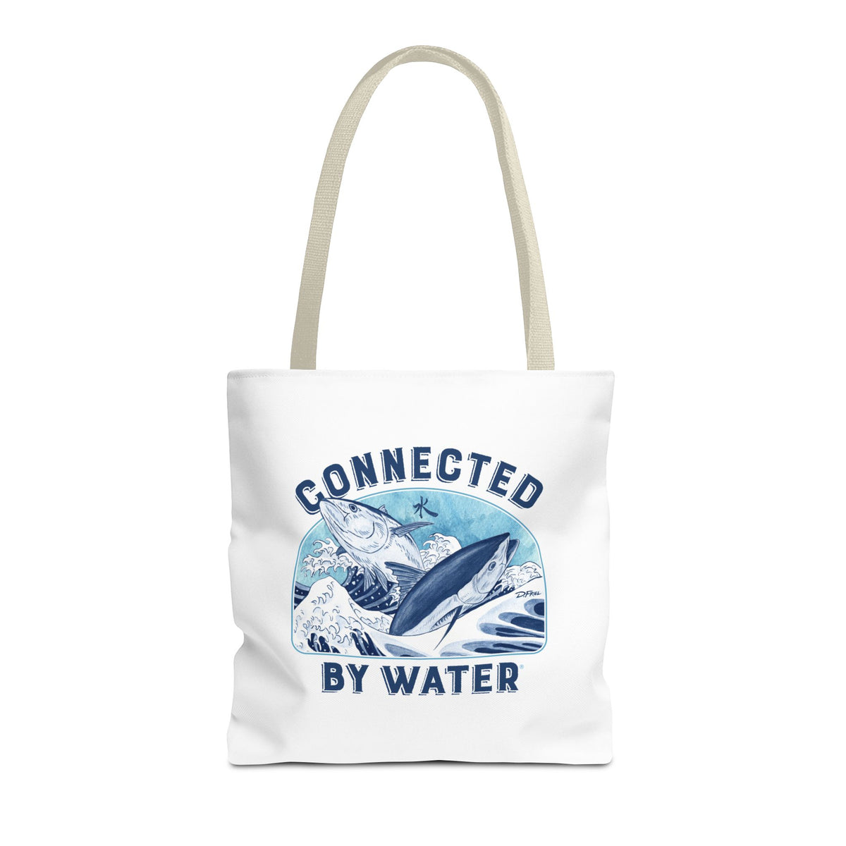 Tsunagaru (Hokusai) Bluefin - Beach Tote - Eco-Friendly Beach Essential for Ocean Lovers