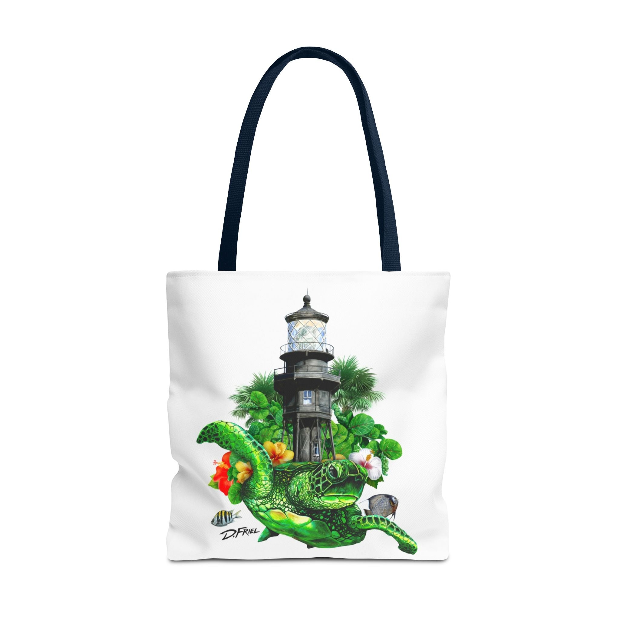 Hillsboro Lighthouse Turtle Tote Bag