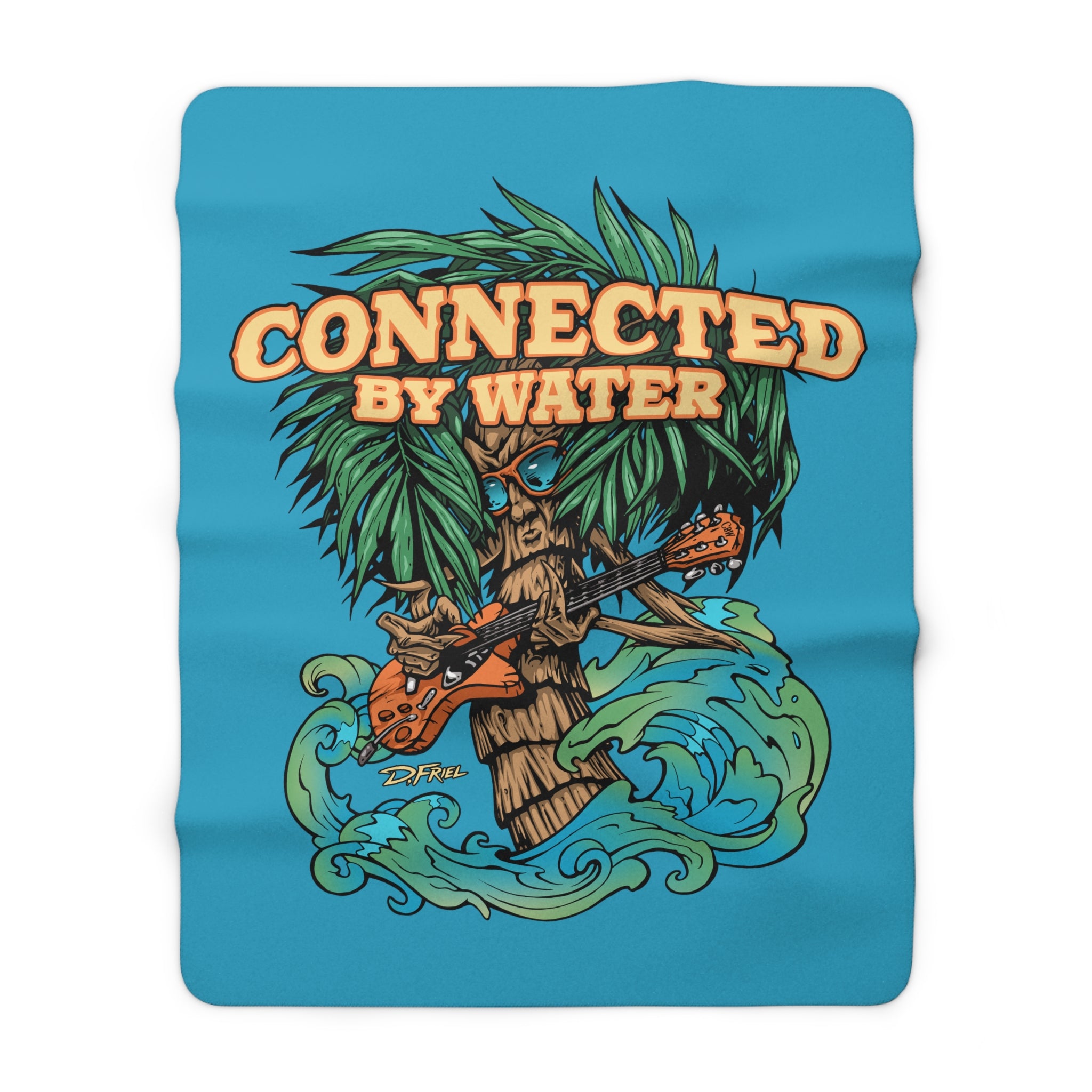 Palm Tree Island Jams - Sherpa Fleece Blanket