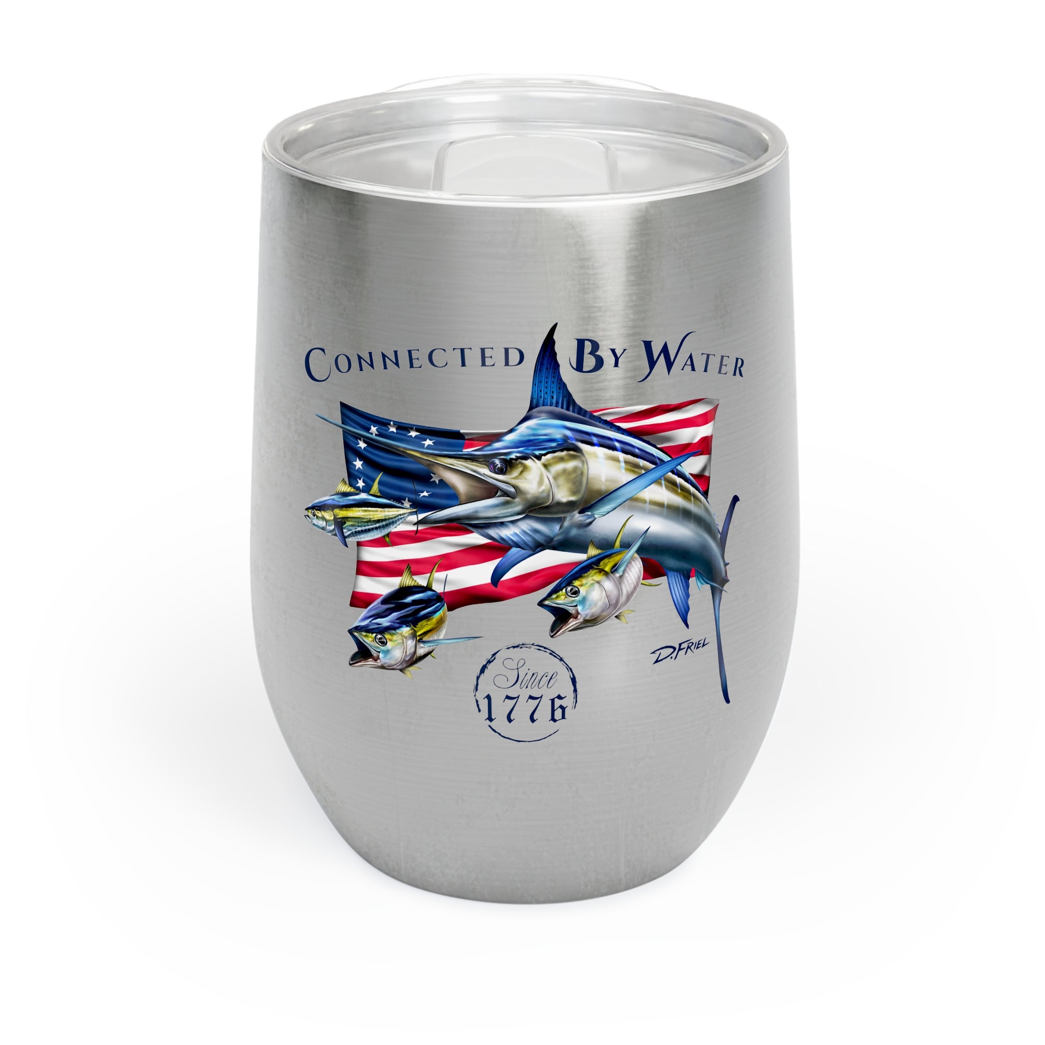 1776 Heritage Marlin + Tuna - Wine Tumbler
