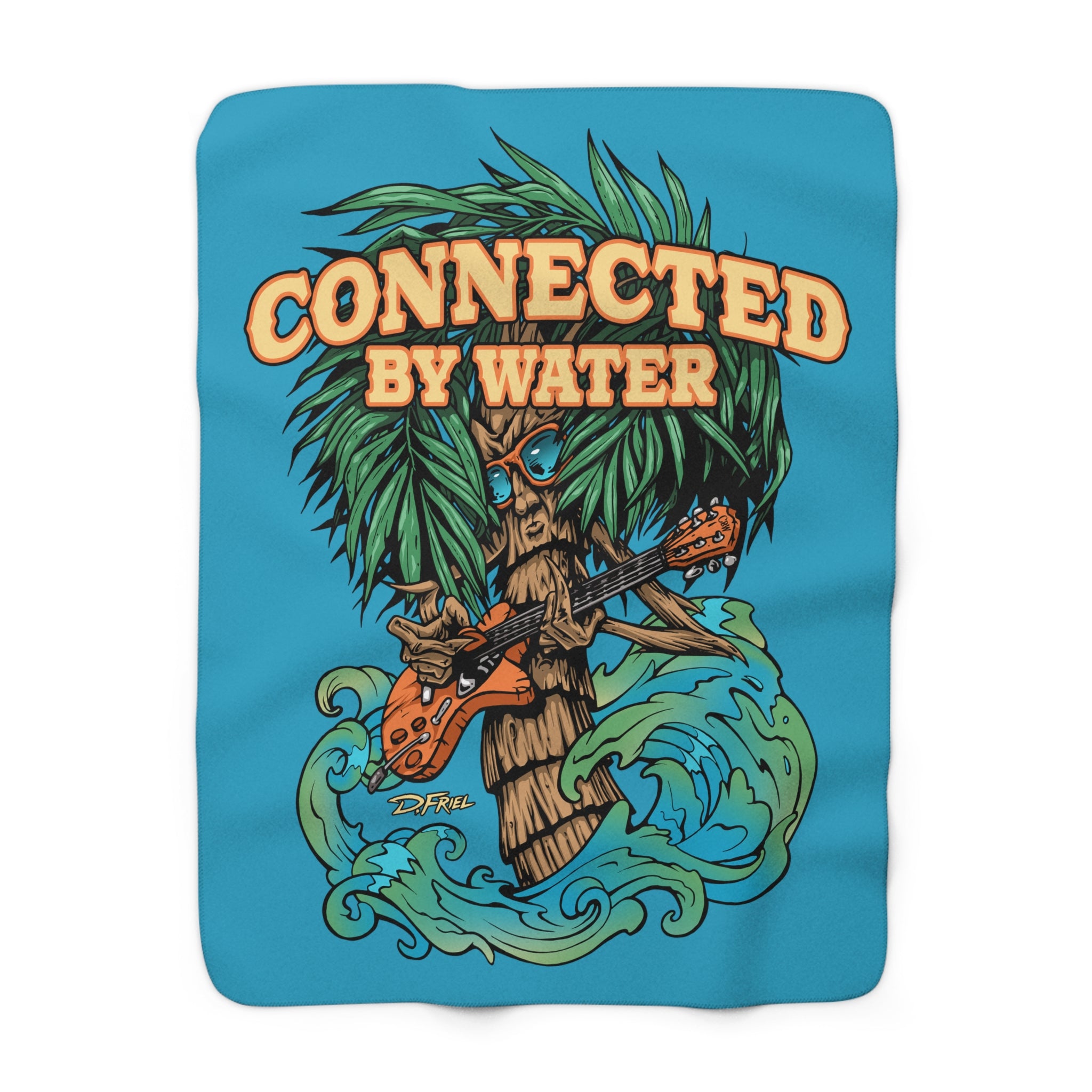 Palm Tree Island Jams - Sherpa Fleece Blanket