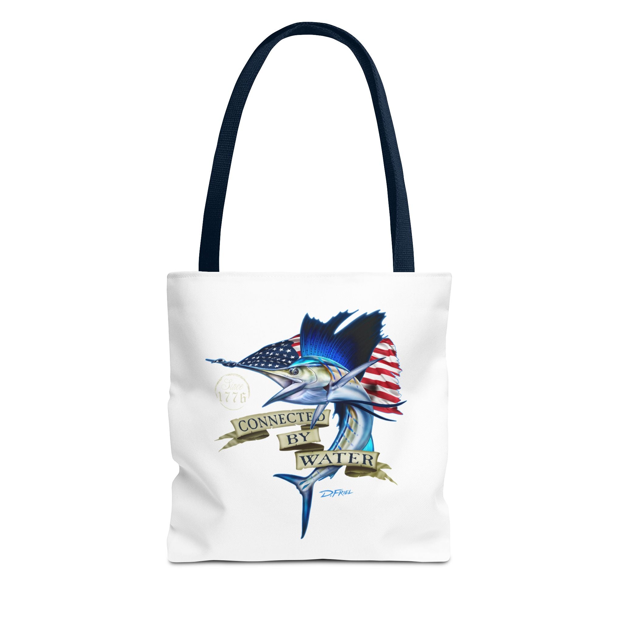 1776 Heritage Sailfish Tote Bag in White