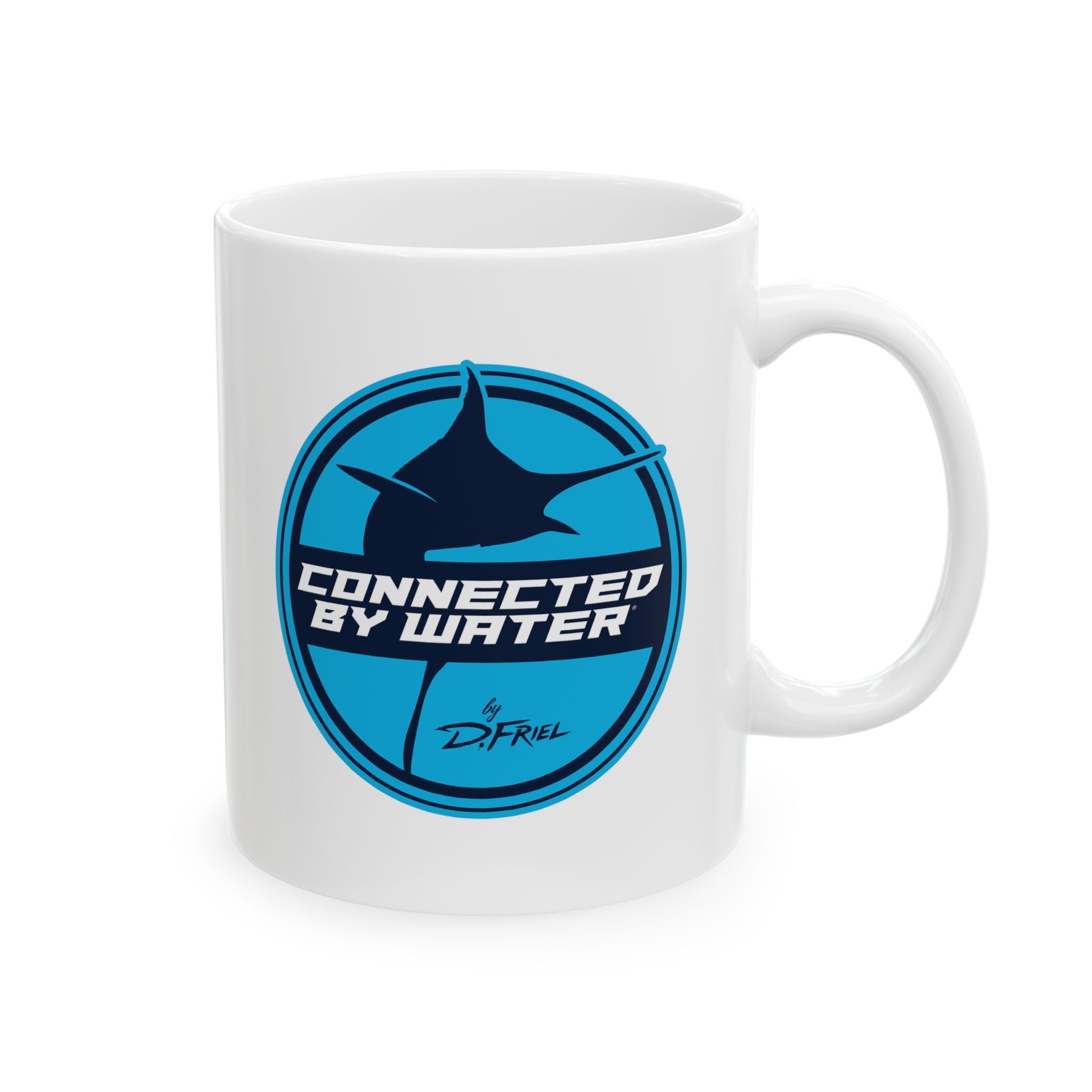 Connected Marlin Circle Design - Ceramic Mug