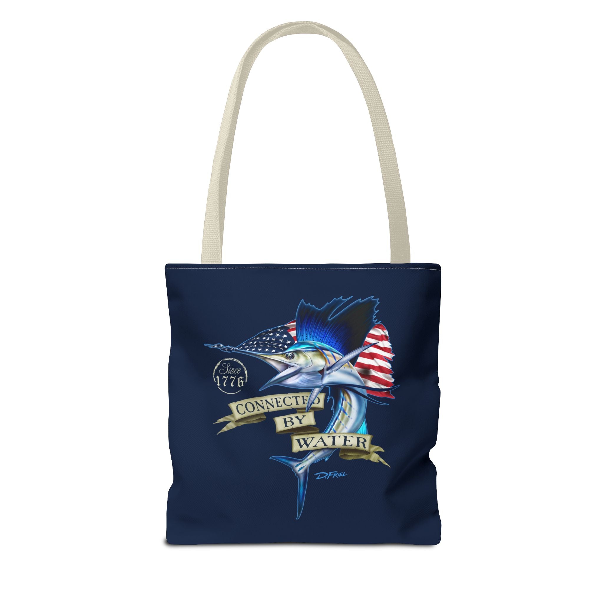 1776 Heritage Sailfish Tote Bag in Offshore Blue