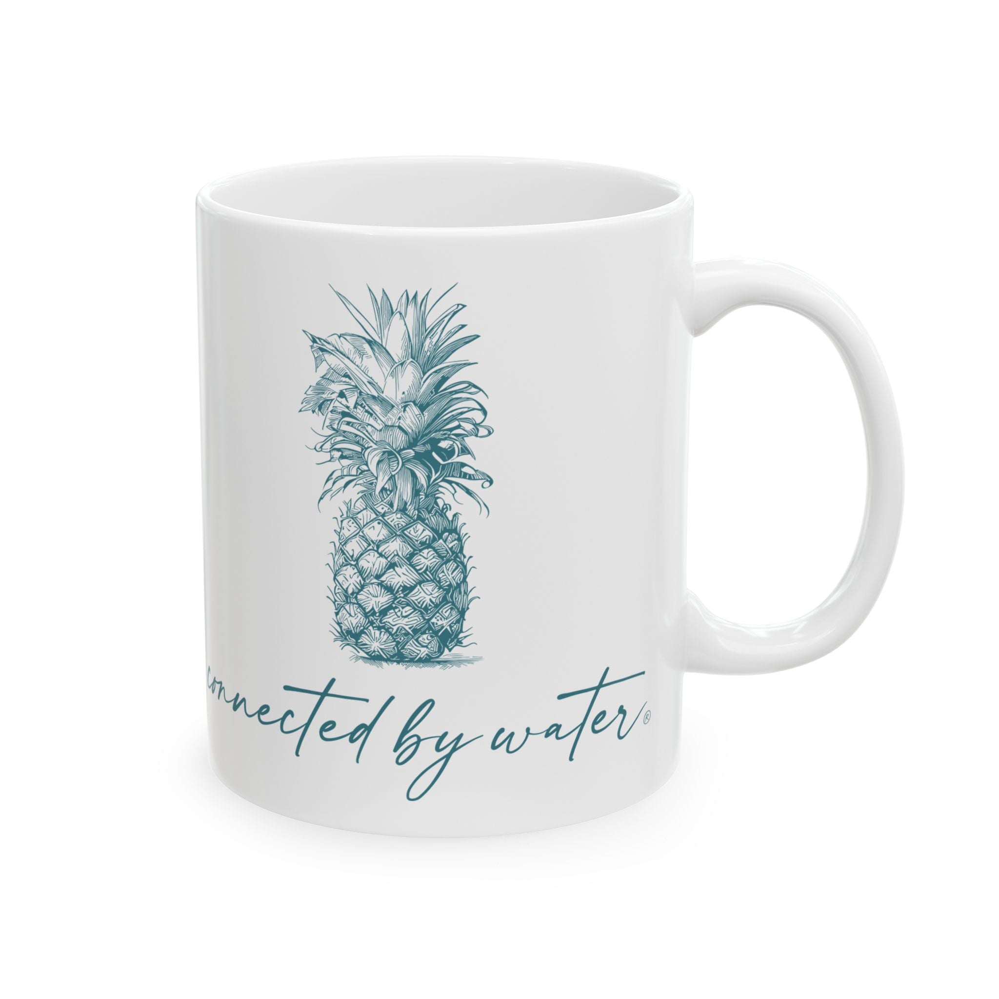 Palm Beach Breezy Pineapple / CBW Ceramic Mug / Double Sided
