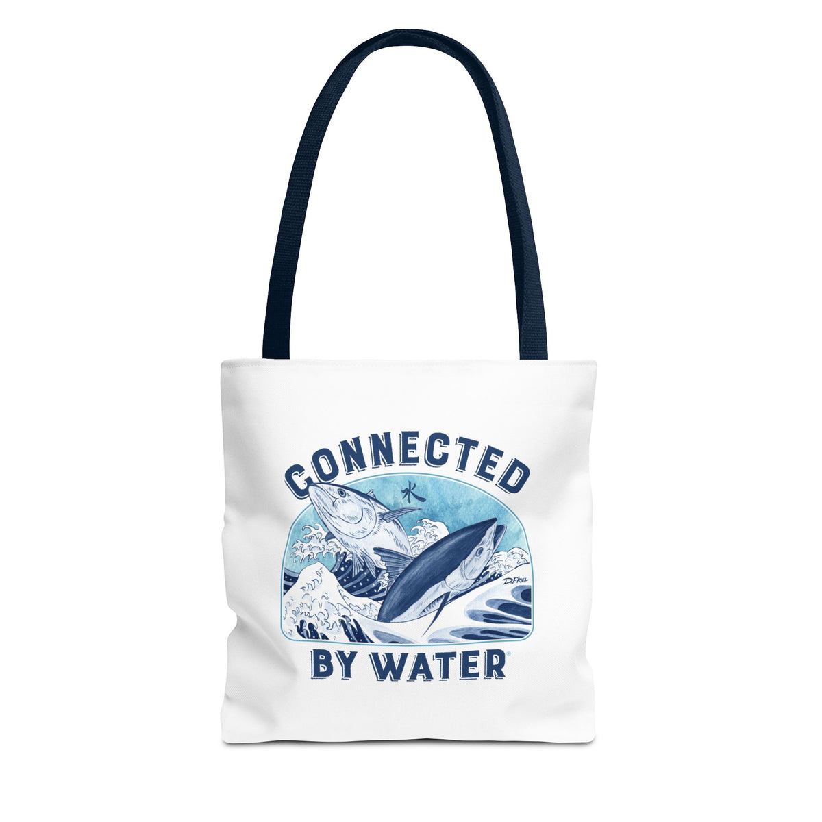 Tsunagaru (Hokusai) Bluefin - Beach Tote - Eco-Friendly Beach Essential for Ocean Lovers