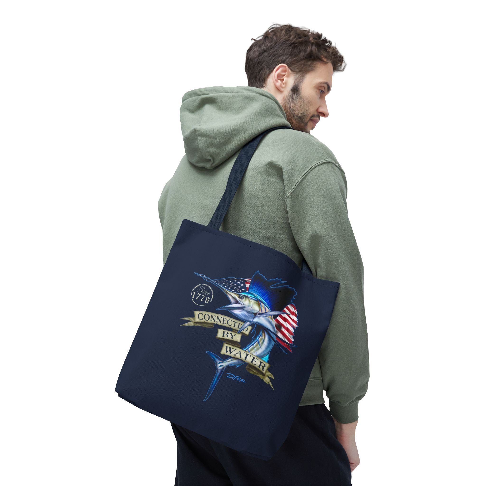 1776 Heritage Sailfish Tote Bag in Offshore Blue