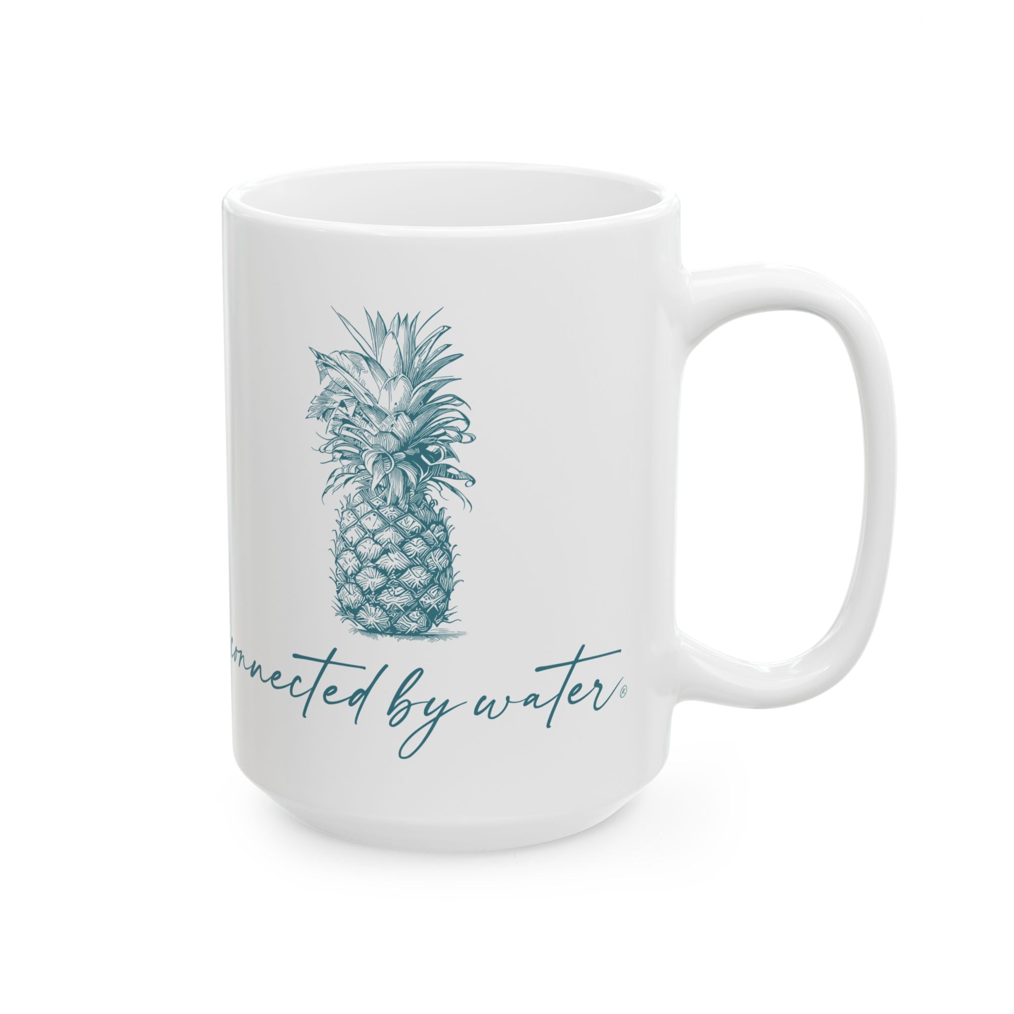 Palm Beach Breezy Pineapple / CBW Ceramic Mug / Double Sided