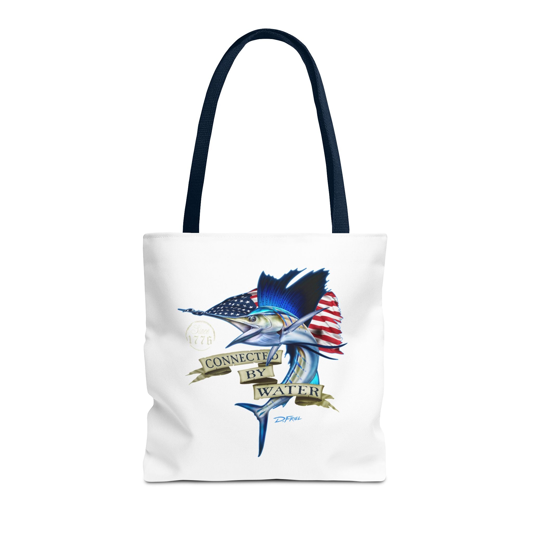 1776 Heritage Sailfish Tote Bag in White