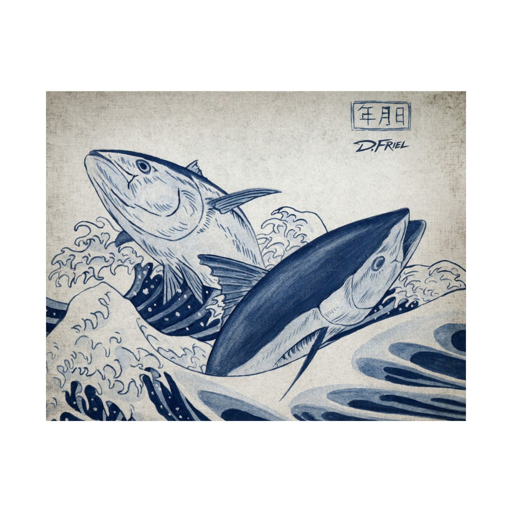 Tsunagaru Bluefin Tuna - Unframed Satin Poster