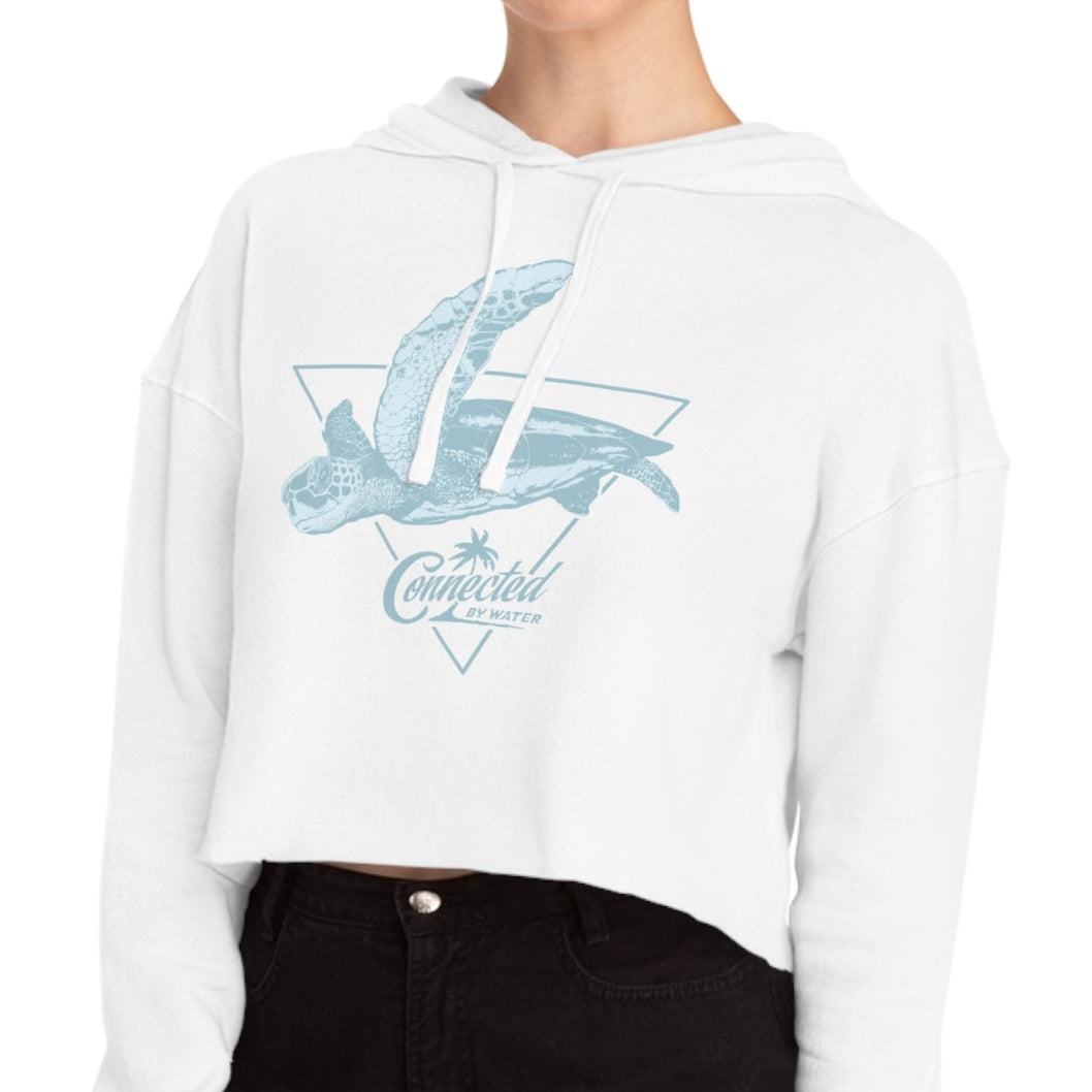 Turtle Art Cropped + Soft Hoodie Sweatshirt