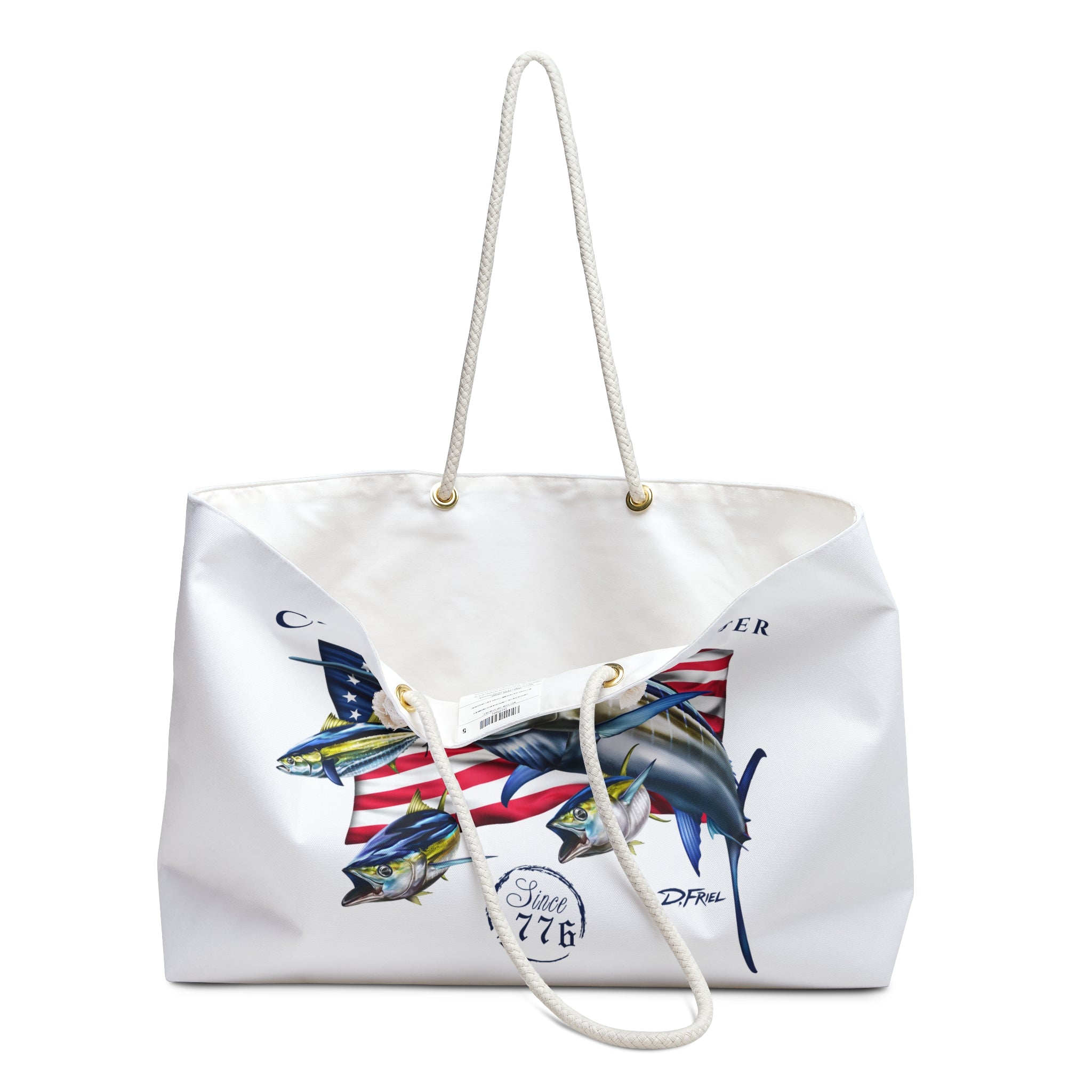 1776 Heritage Blue Marlin Getaway Bag in White