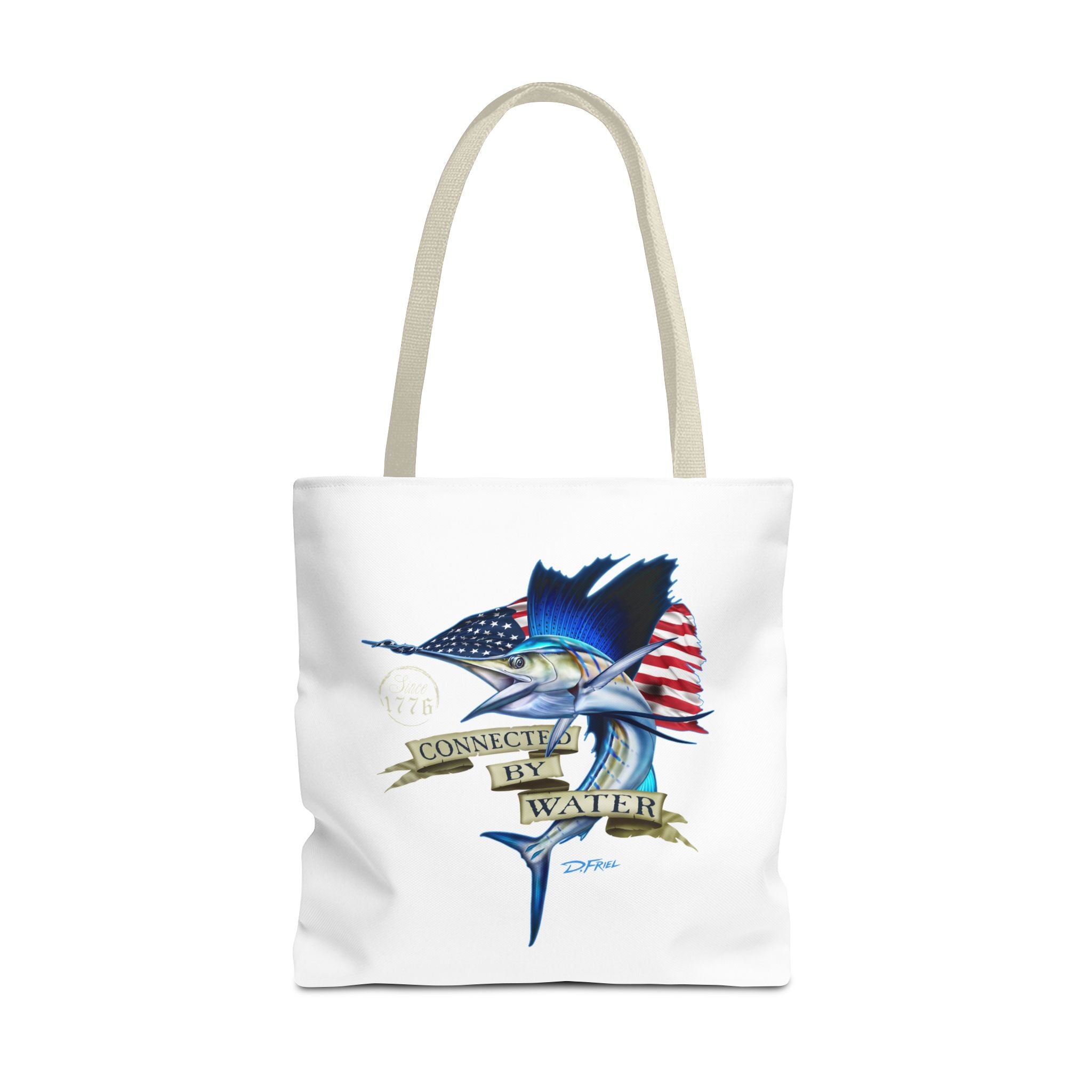 1776 Heritage Sailfish Tote Bag in White