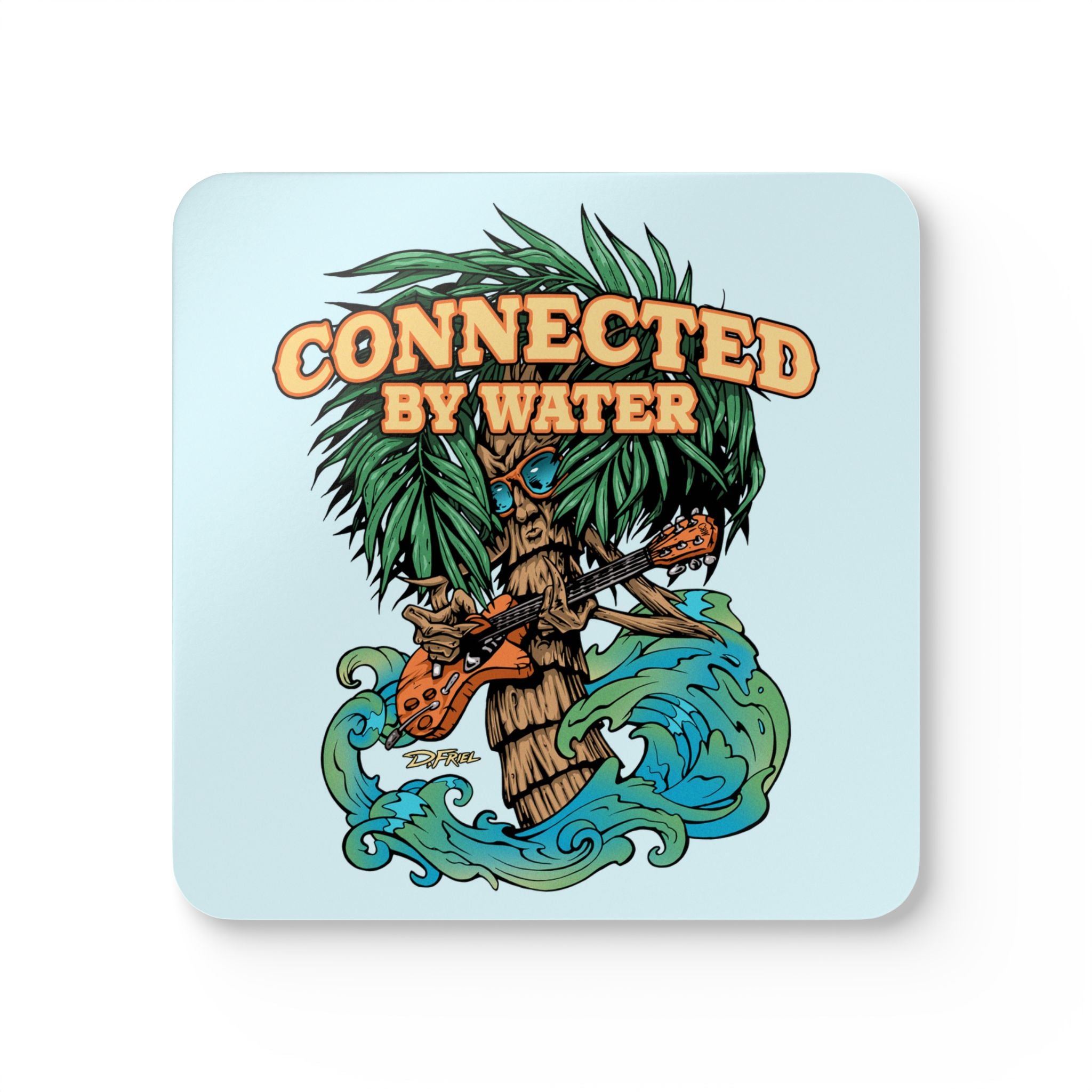 Palm Tree Island Jams - Cork Coaster Set