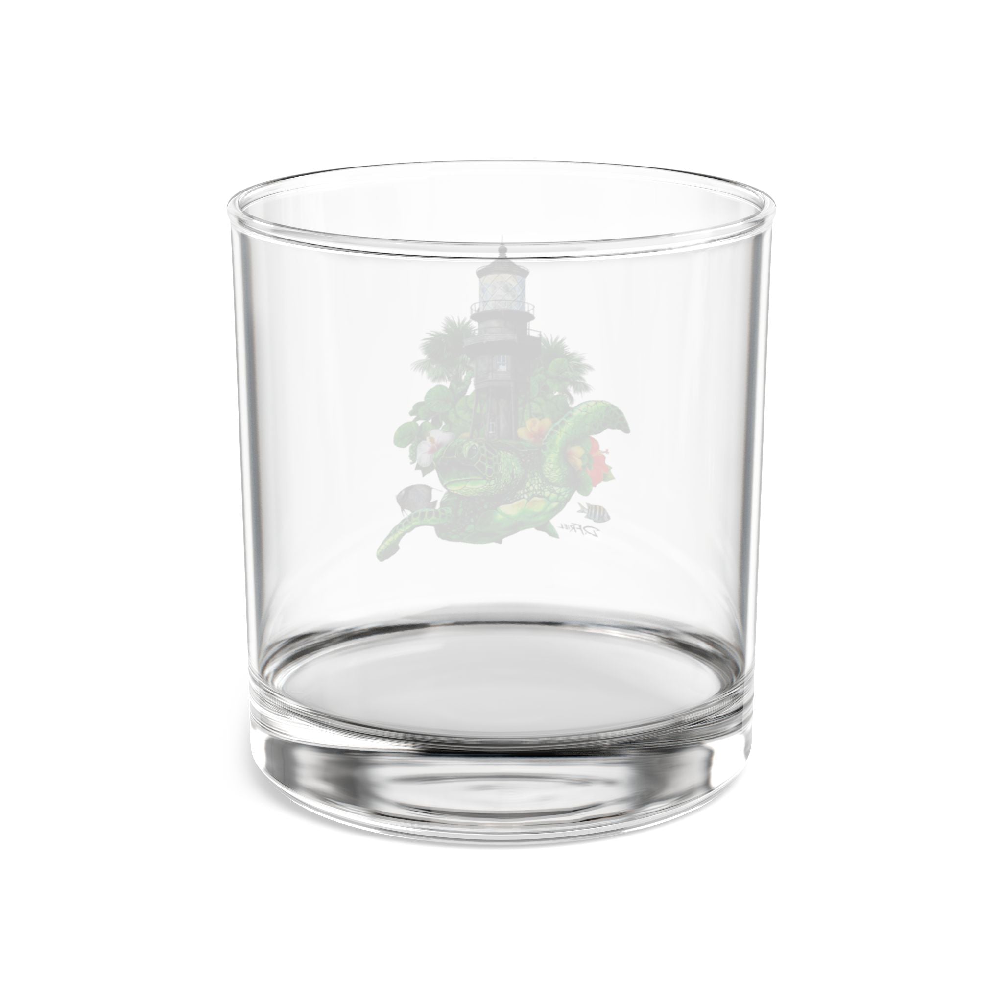 Hillsboro Lighthouse Turtle Whiskey Glass, 10oz