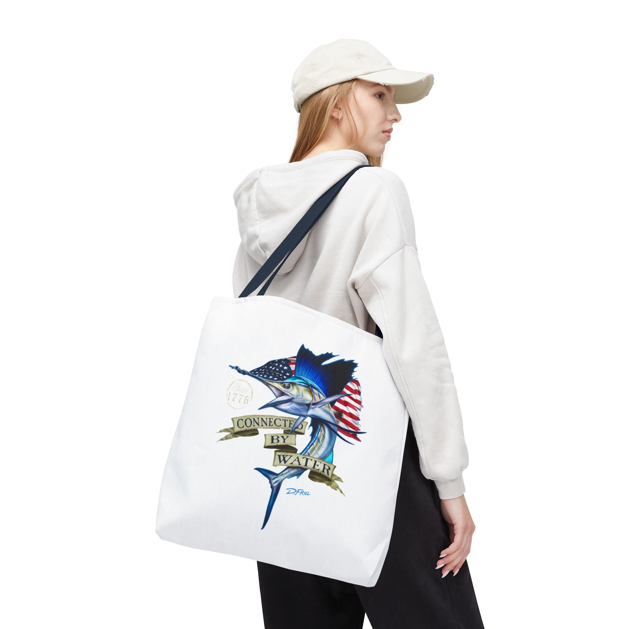 1776 Heritage Sailfish Tote Bag in White