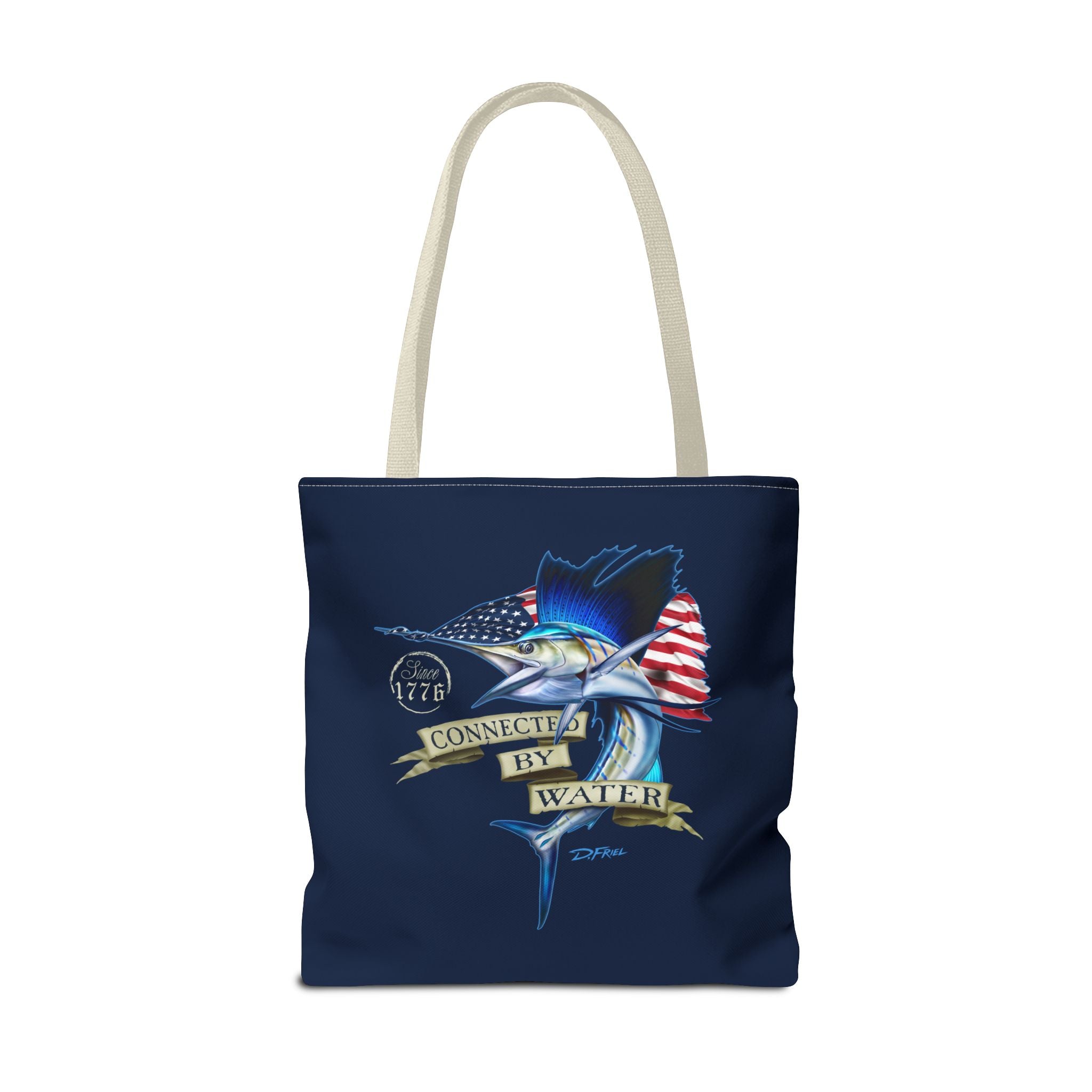 1776 Heritage Sailfish Tote Bag in Offshore Blue
