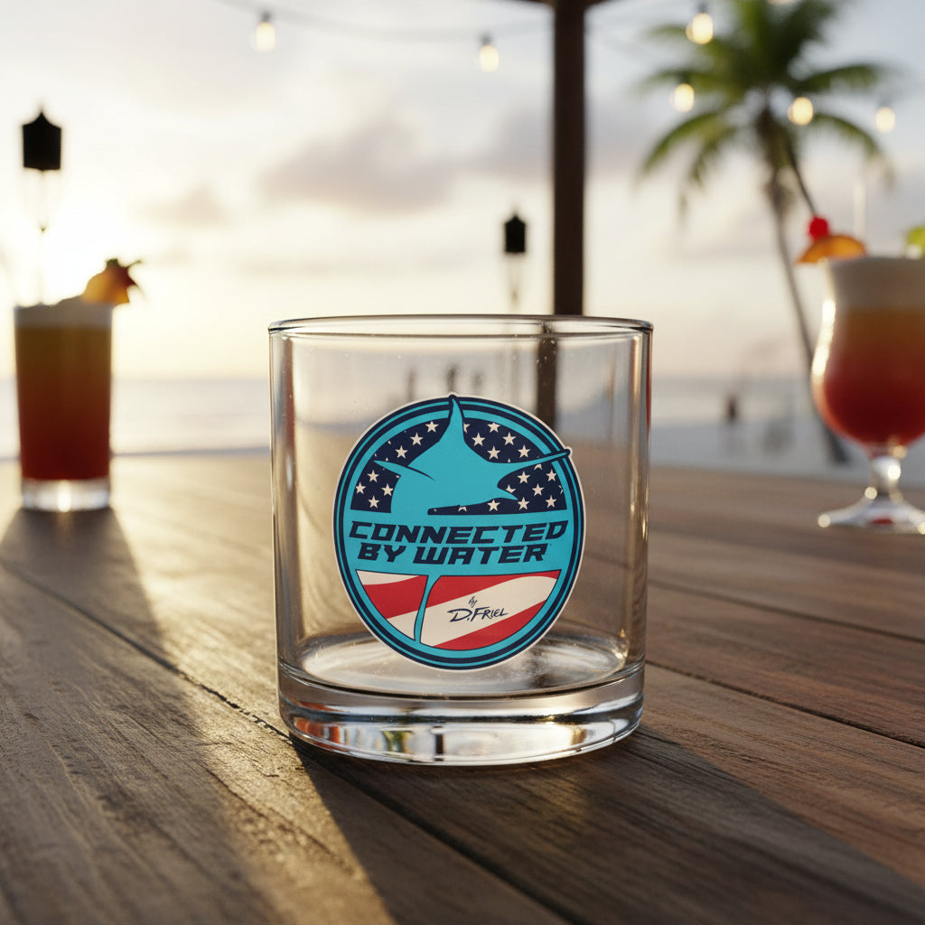 1776 Patriot Sailfish Logo - 10oz Whiskey Glass