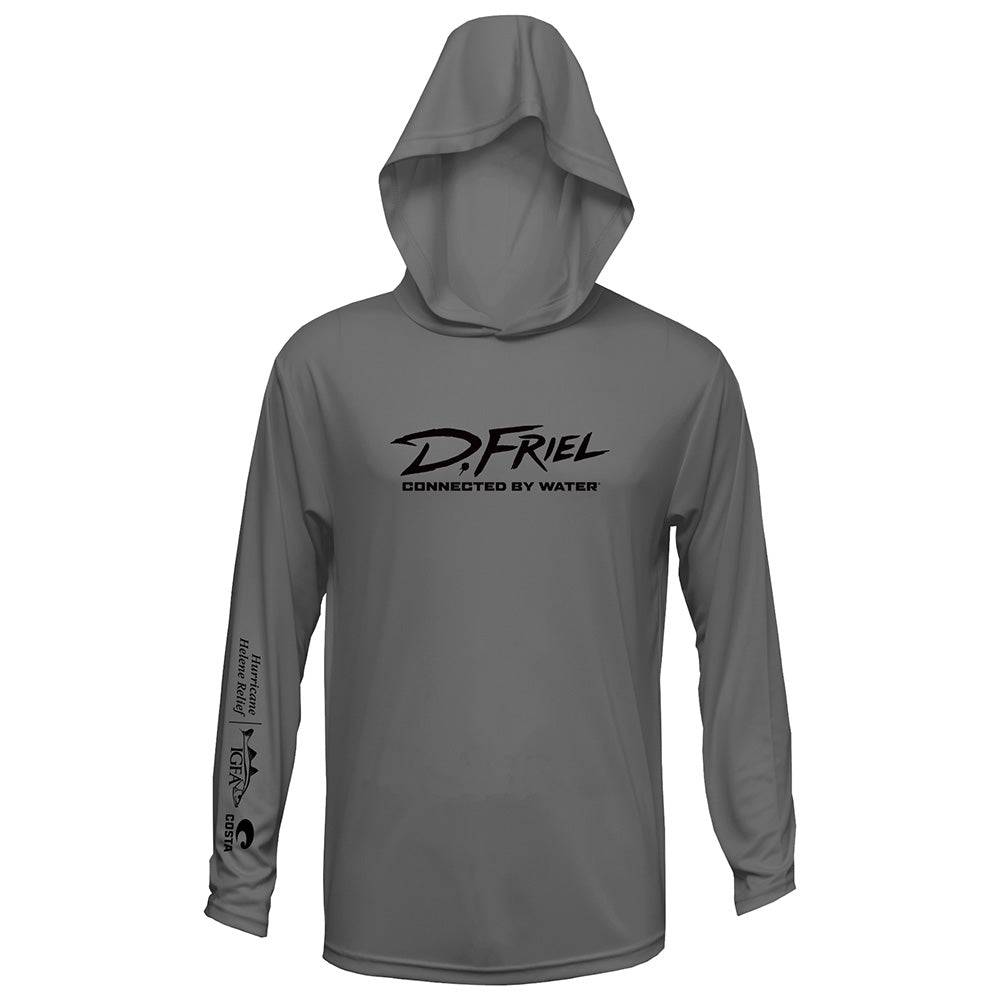 Last Chance! Performance LS Hooded - Stronger Together Shirt with Silver Snook Art