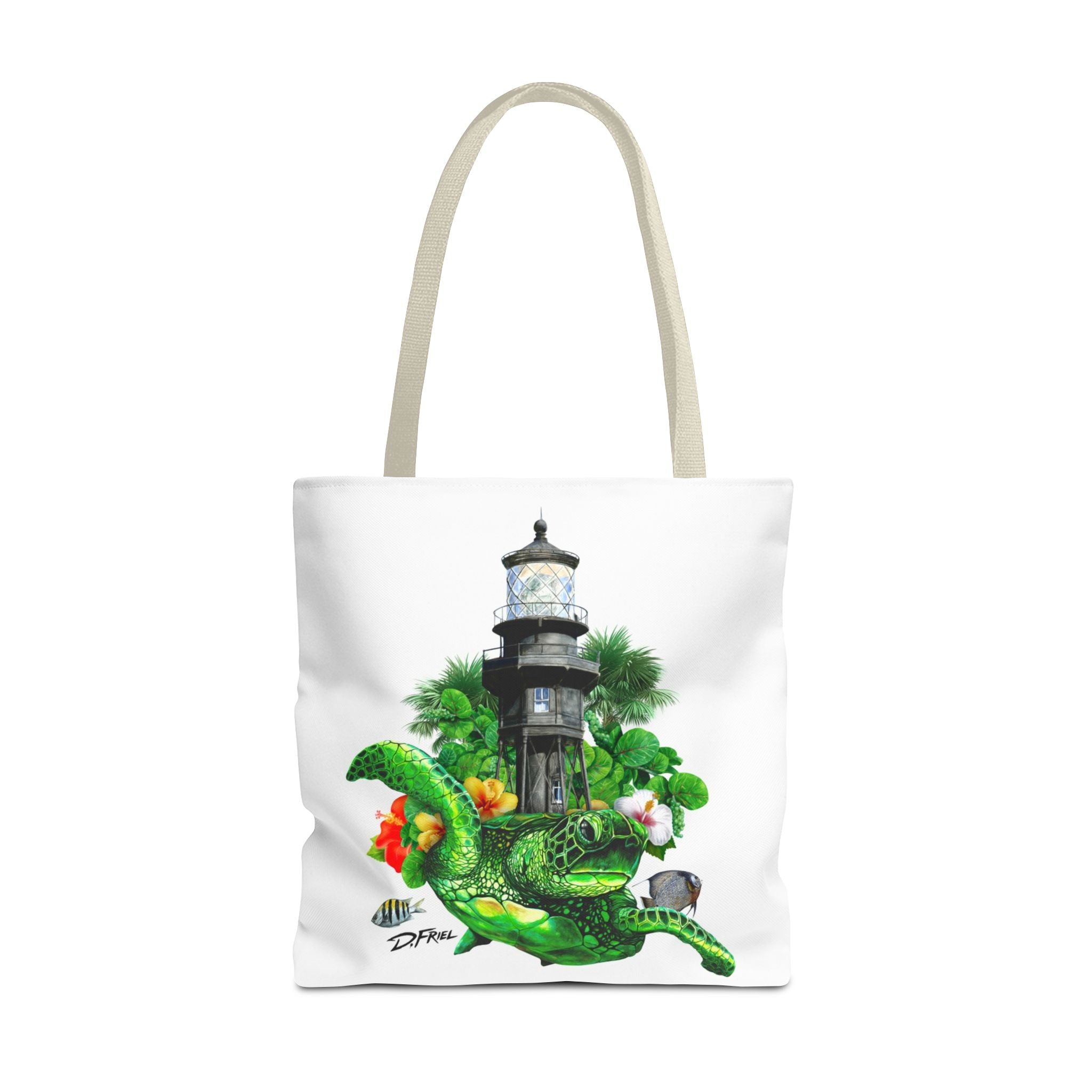 Hillsboro Lighthouse Turtle Tote Bag