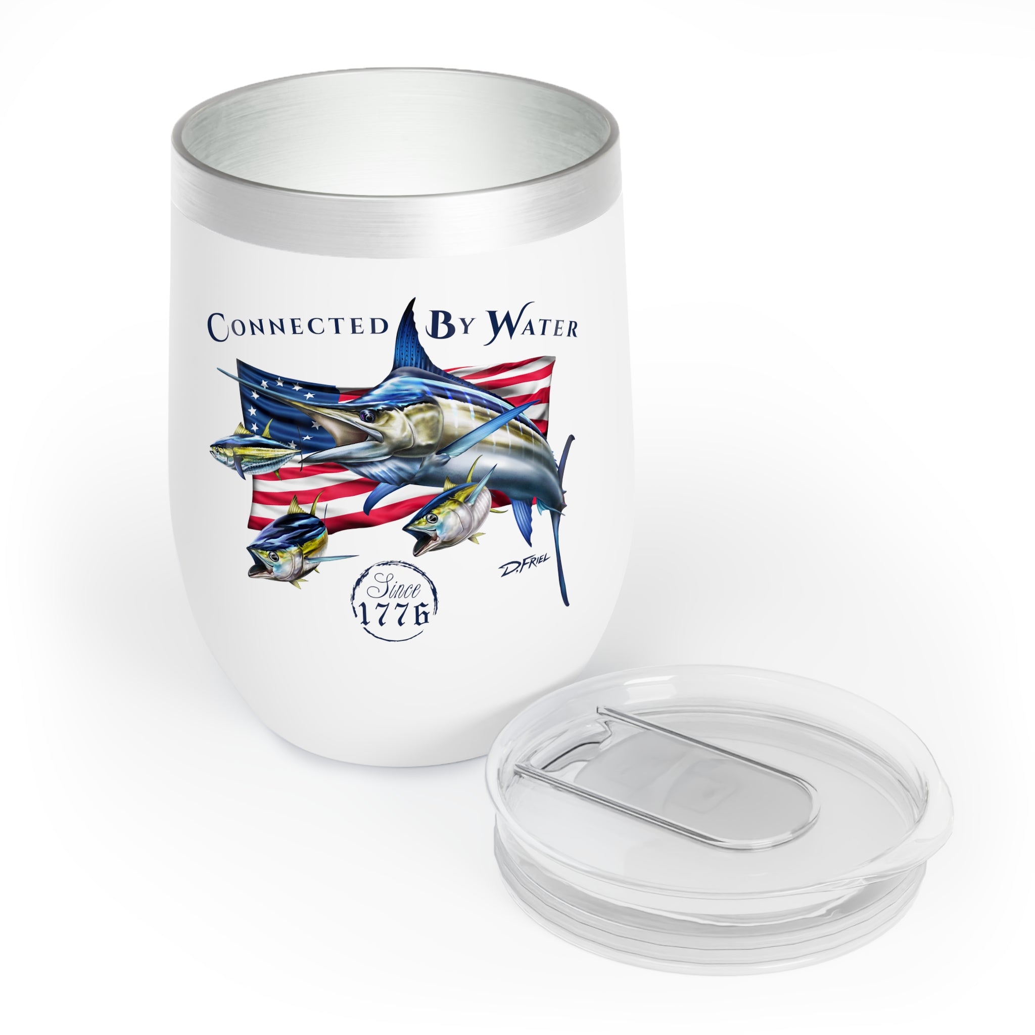 1776 Heritage Marlin + Tuna - Wine Tumbler
