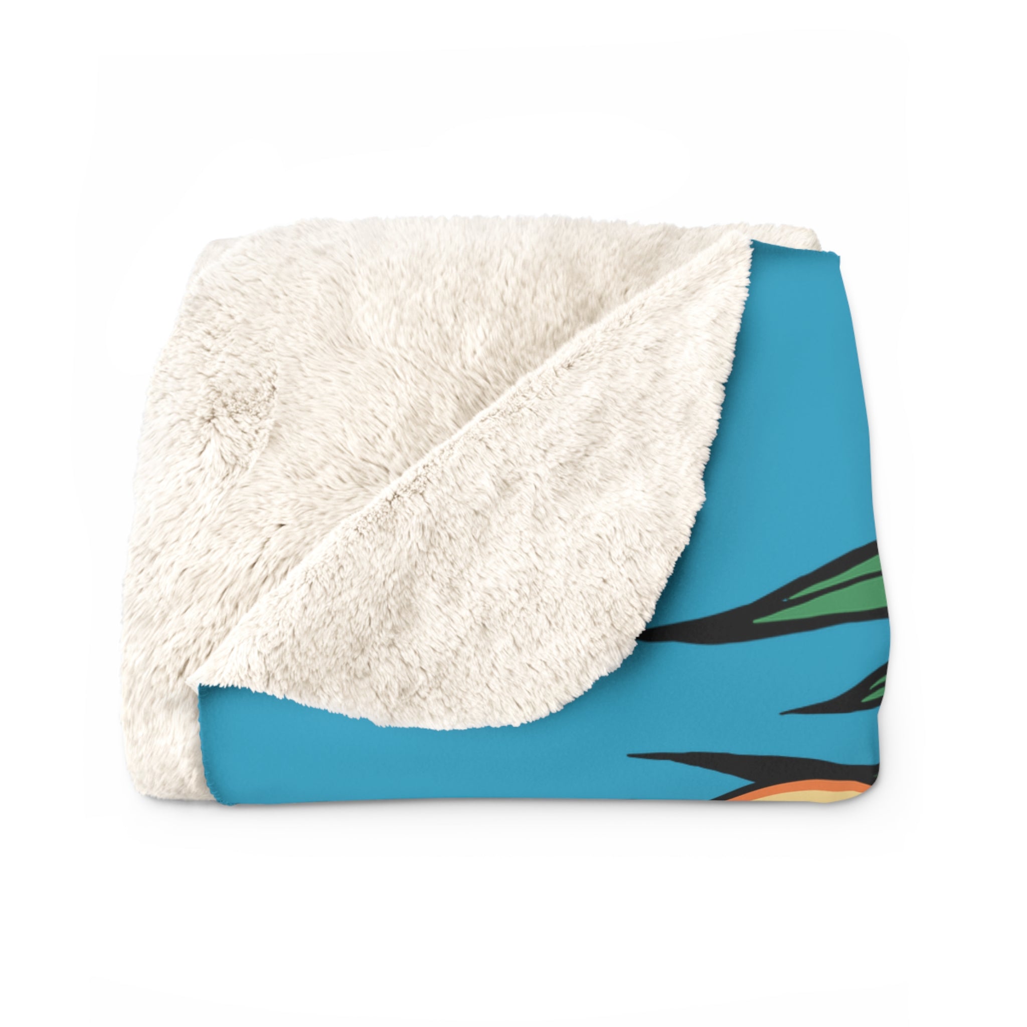 Palm Tree Island Jams - Sherpa Fleece Blanket