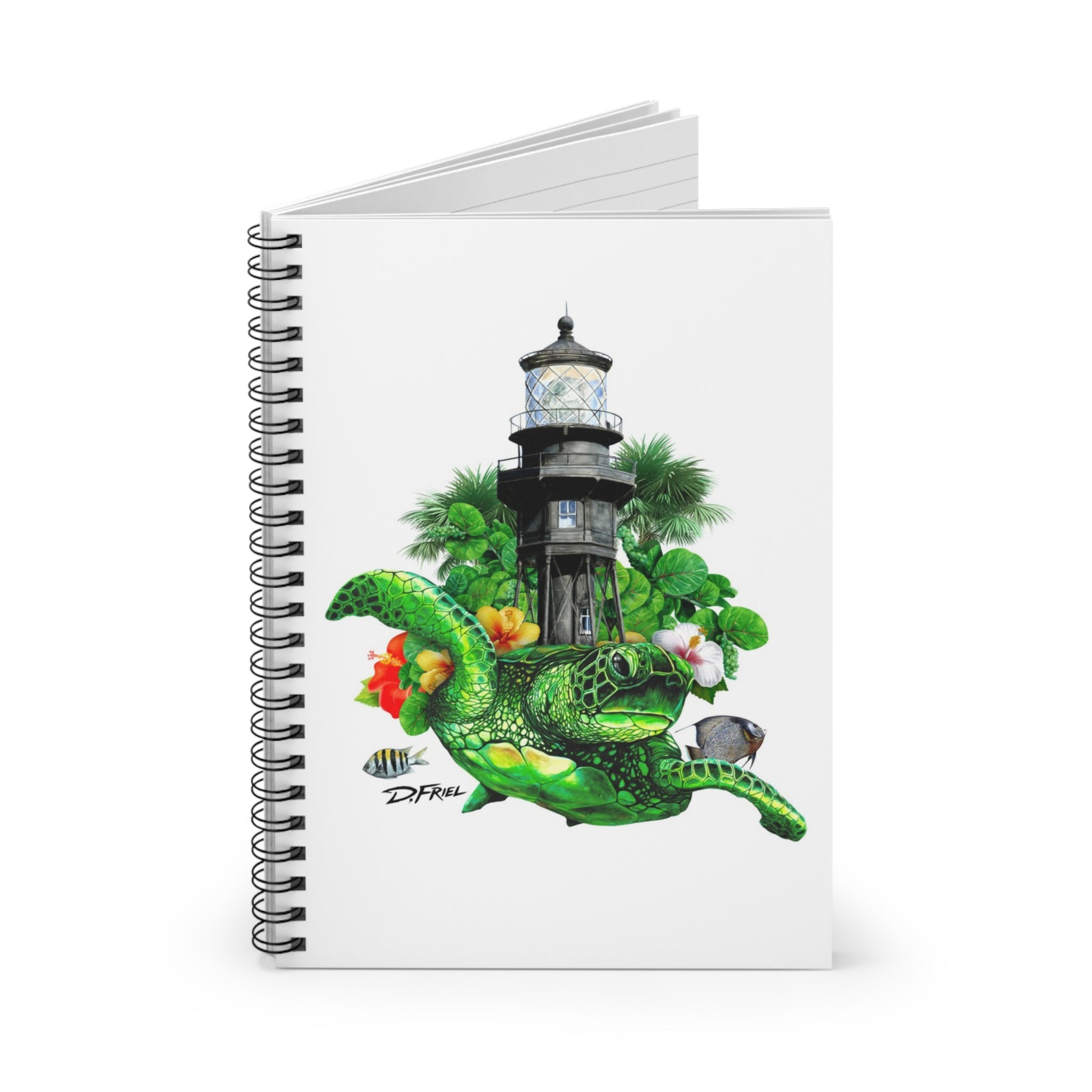 Hillsboro Lighthouse Turtle Spiral Notebook