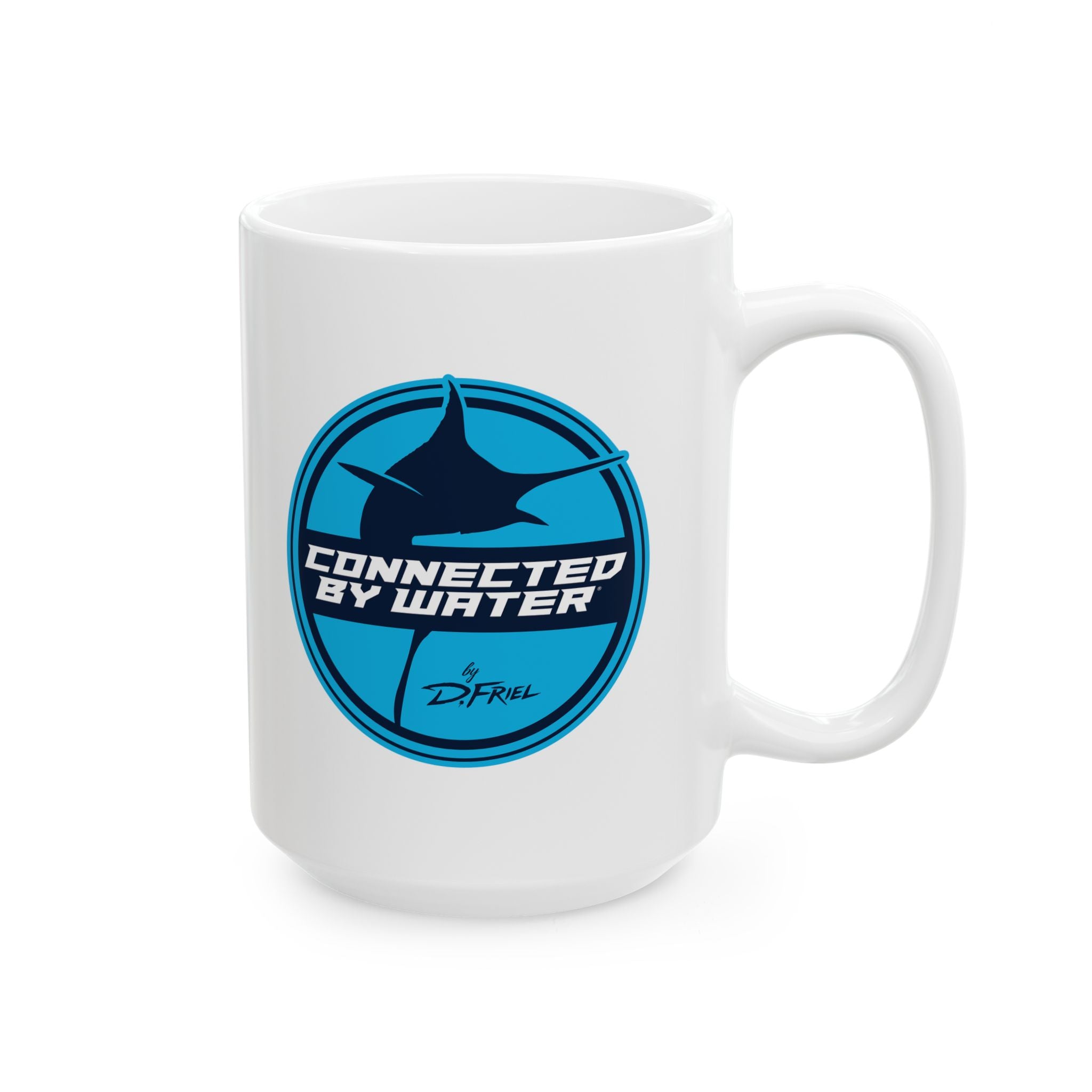 Connected Marlin Circle Design - Ceramic Mug