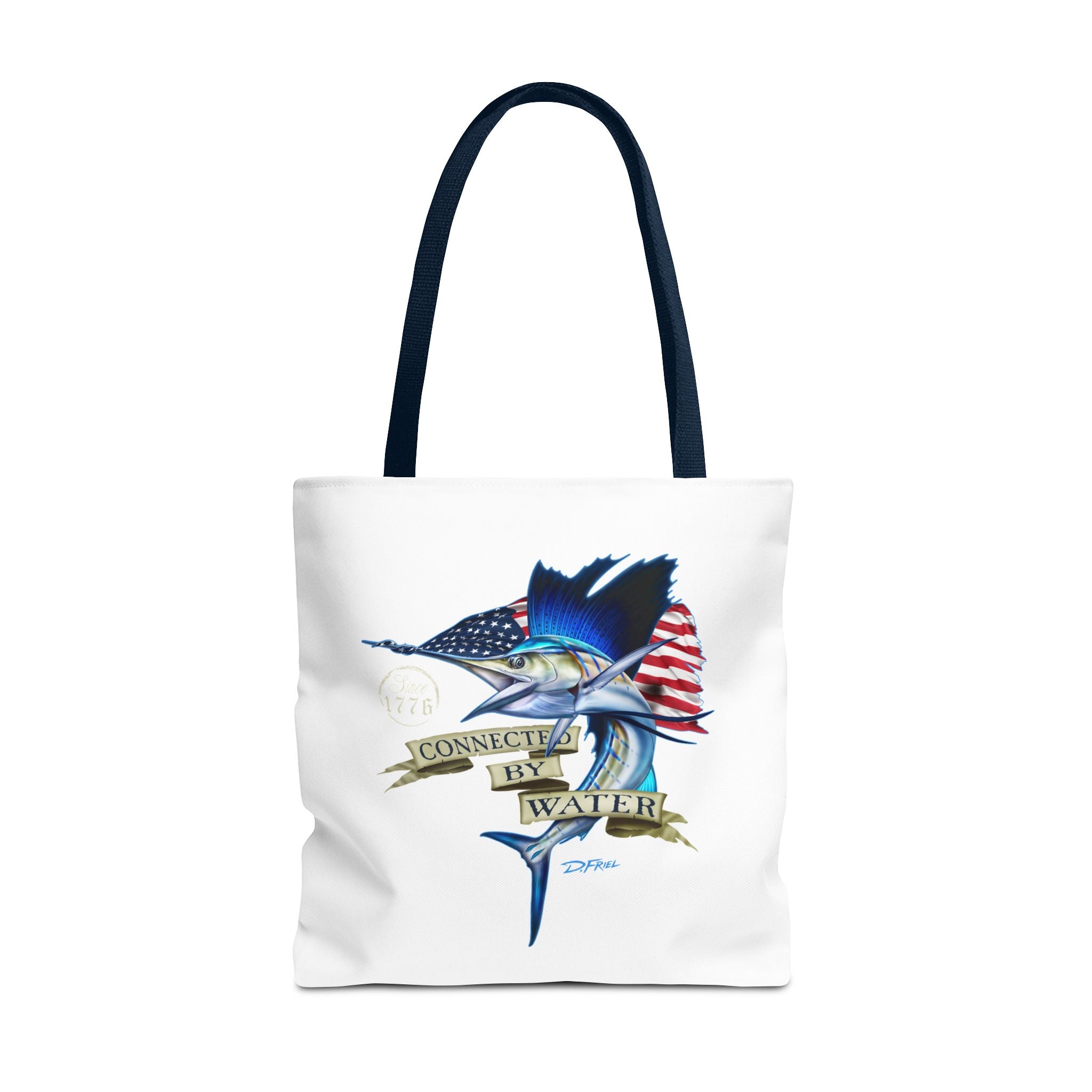 1776 Heritage Sailfish Tote Bag in White