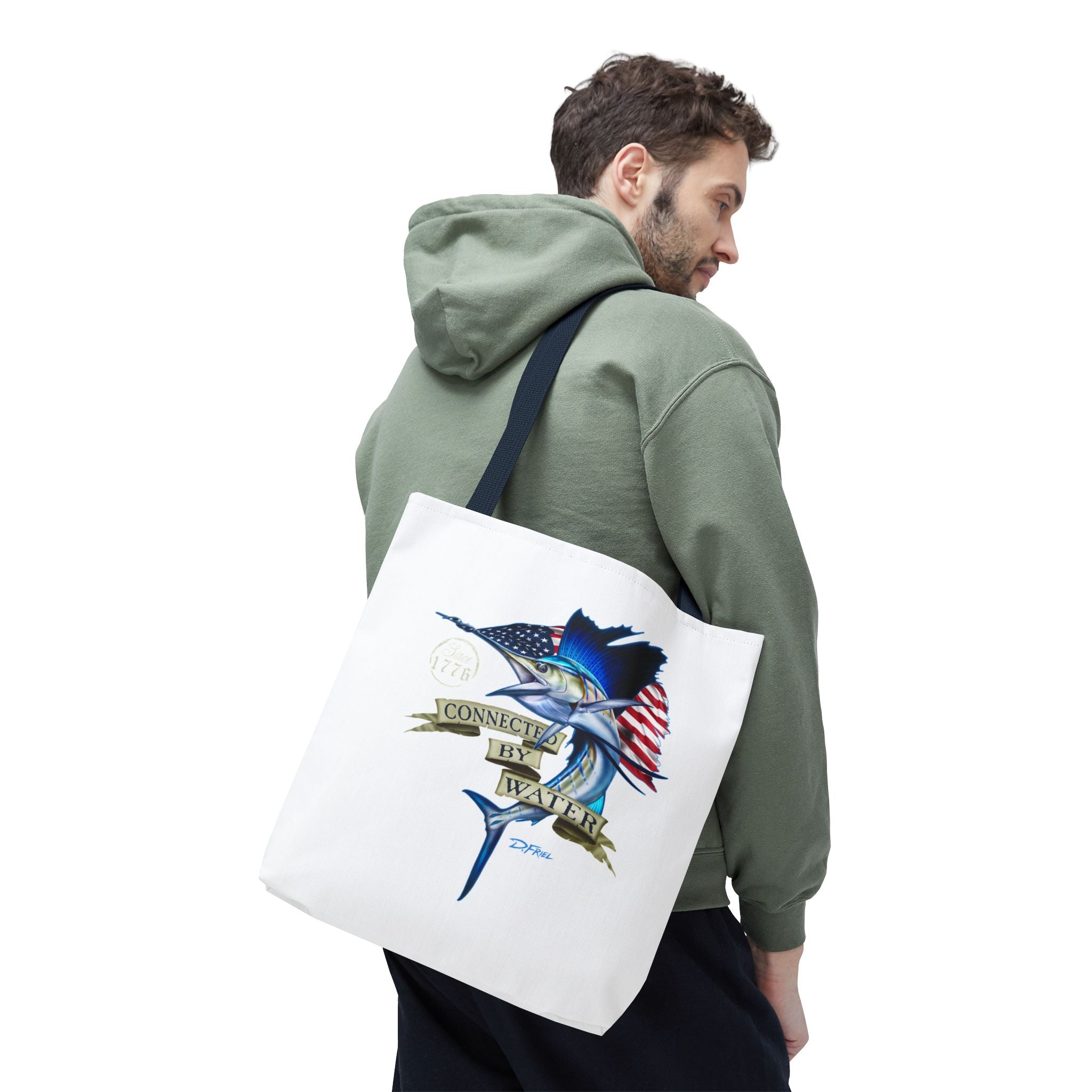 1776 Heritage Sailfish Tote Bag in White