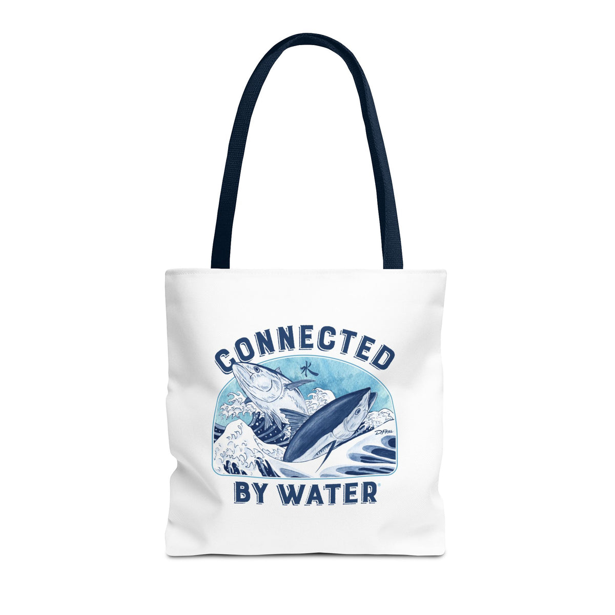 Tsunagaru (Hokusai) Bluefin - Beach Tote - Eco-Friendly Beach Essential for Ocean Lovers
