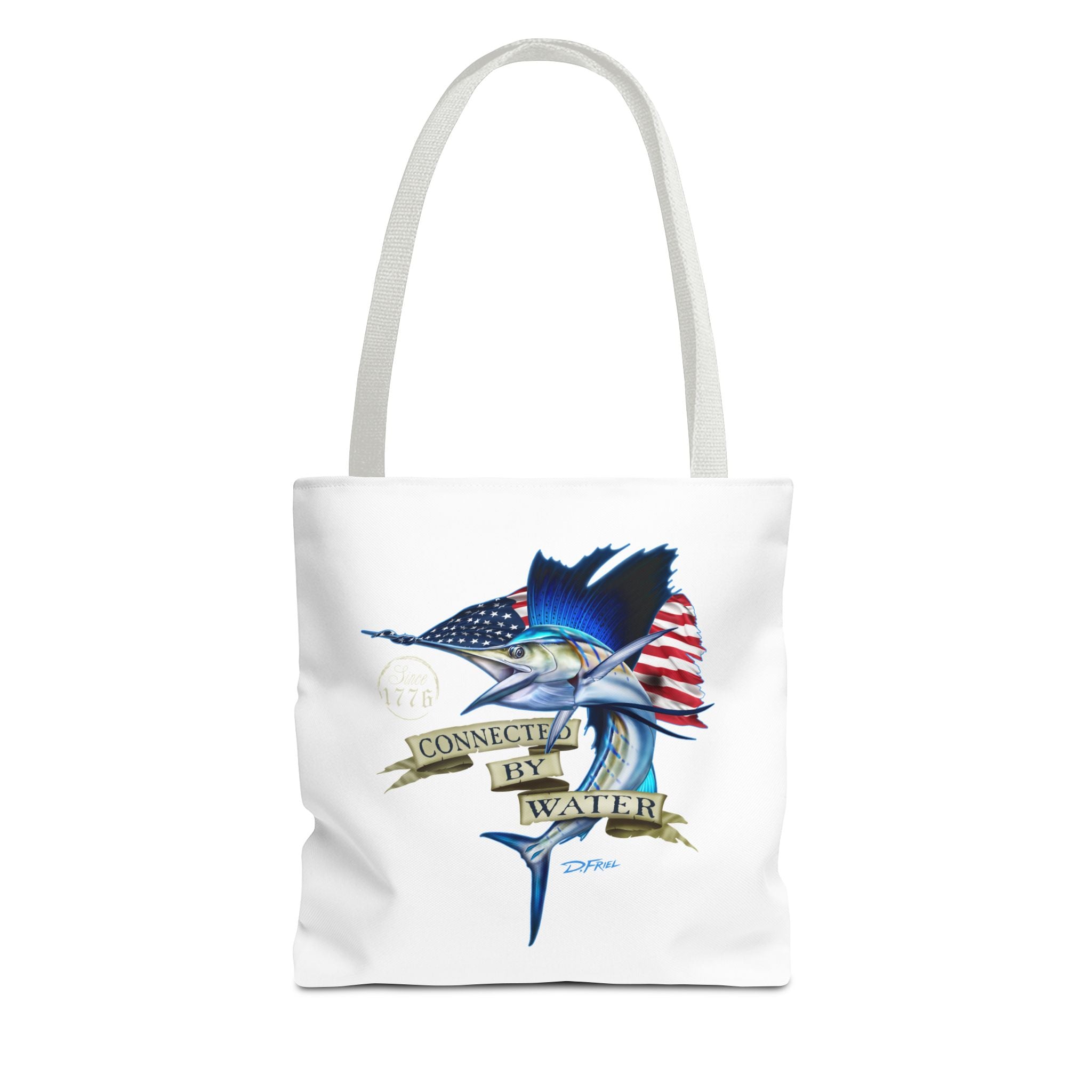 1776 Heritage Sailfish Tote Bag in White