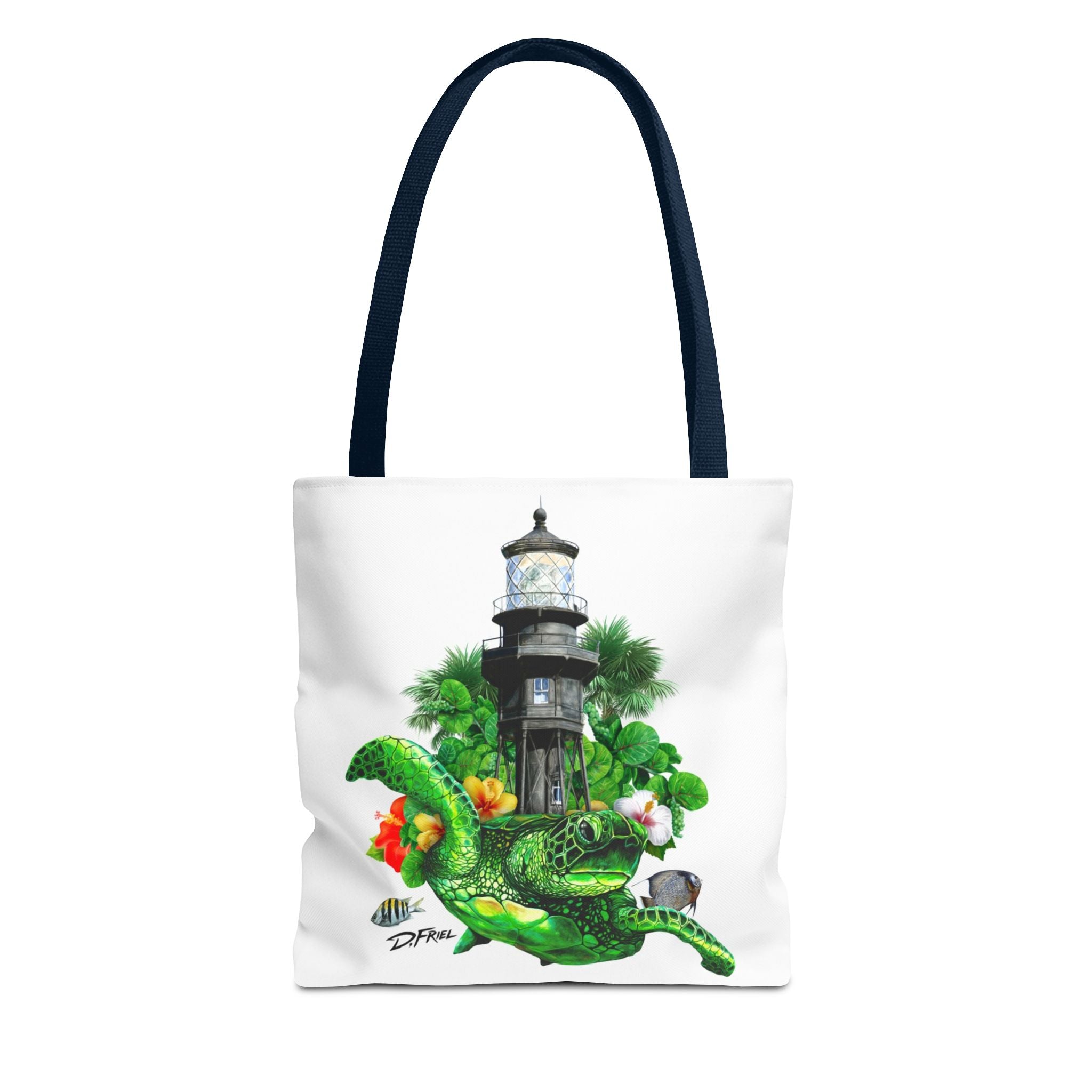 Hillsboro Lighthouse Turtle Tote Bag