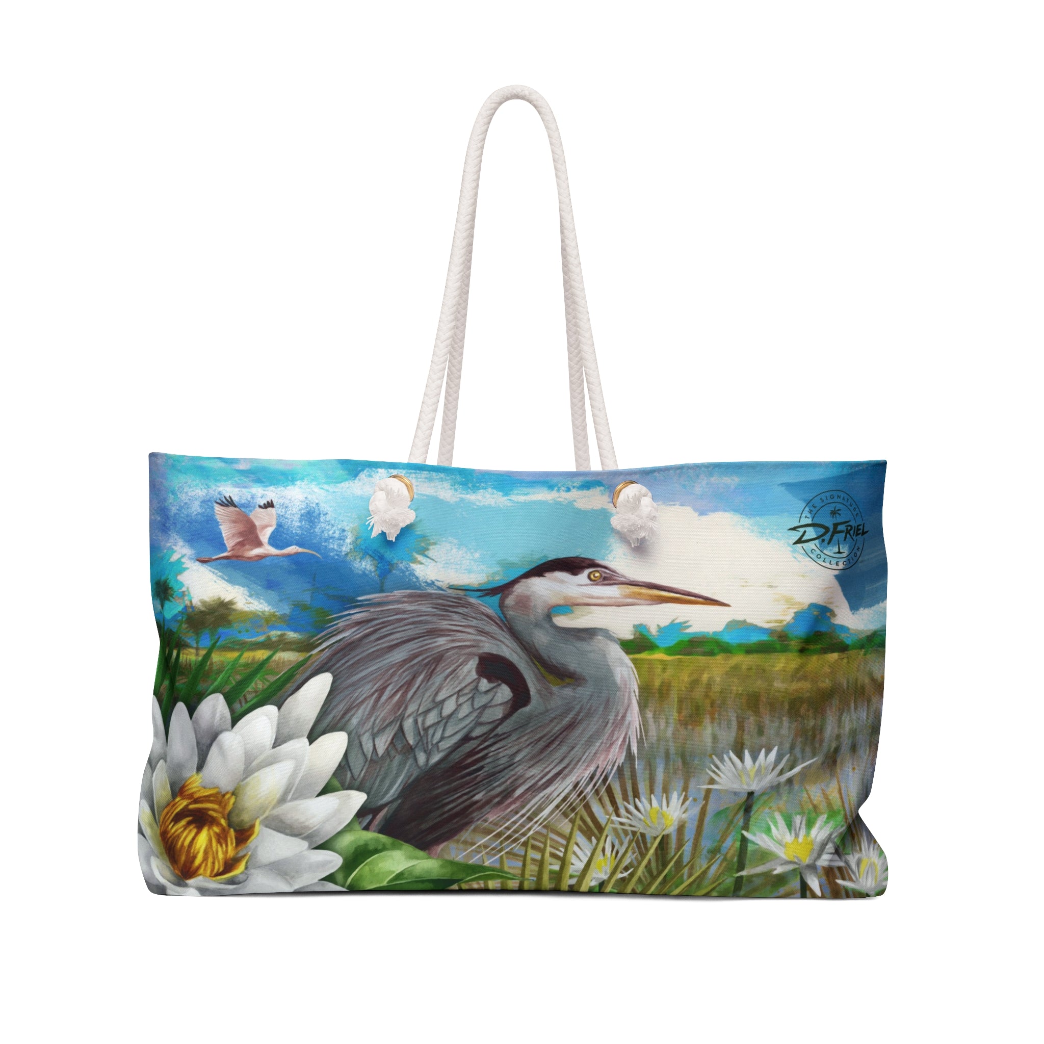 Heron - Palm Aire Series Getaway Art Bag