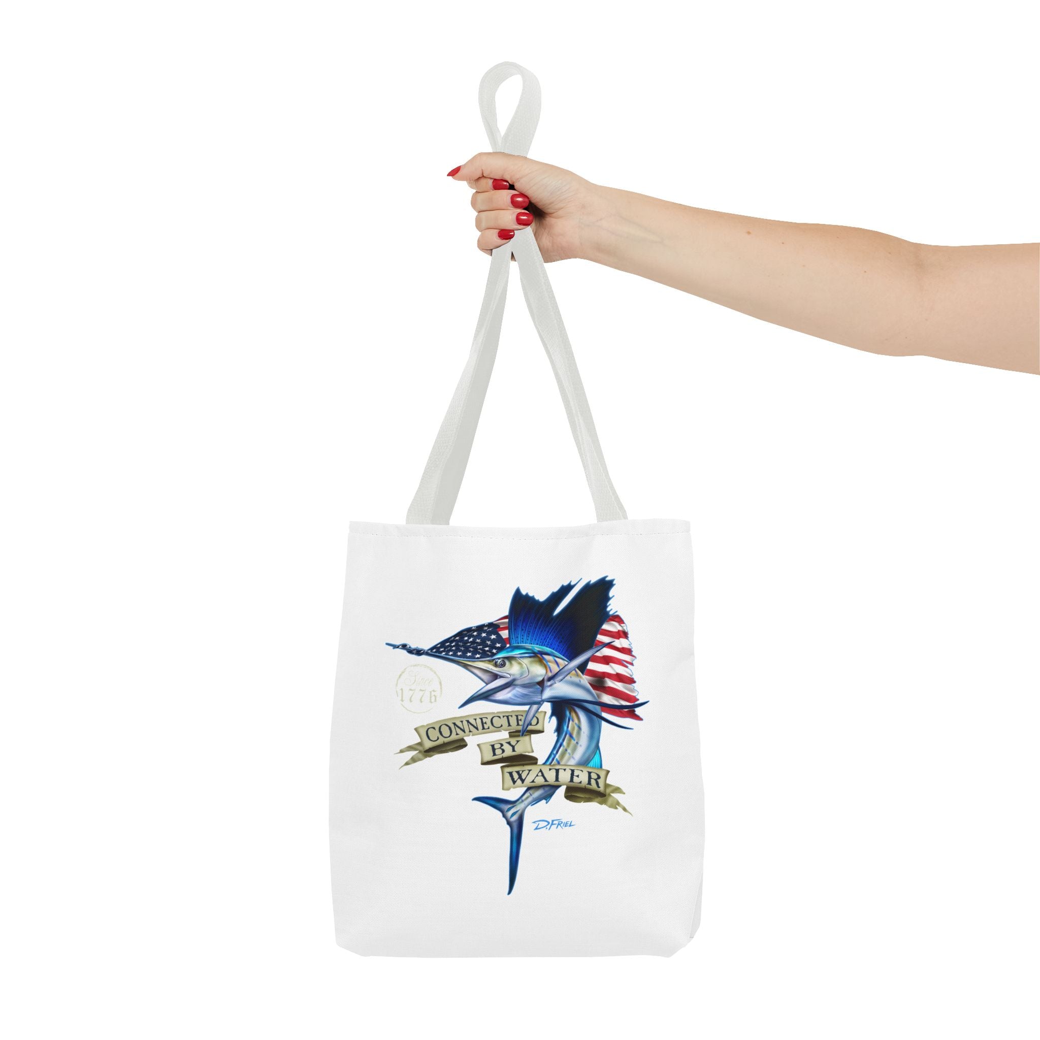 1776 Heritage Sailfish Tote Bag in White