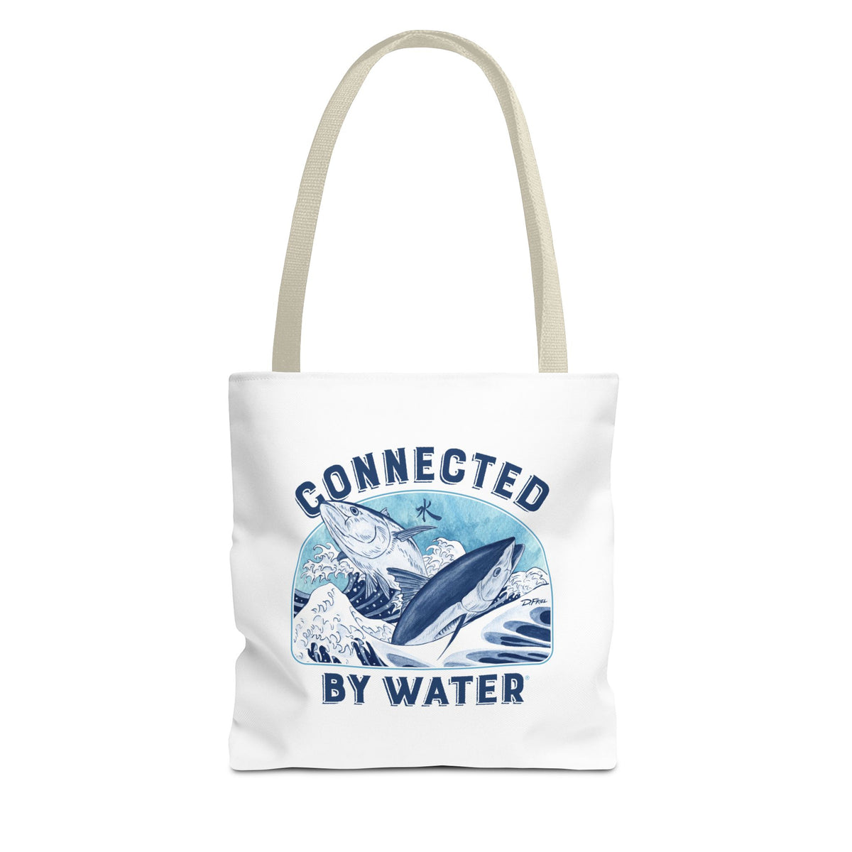 Tsunagaru (Hokusai) Bluefin - Beach Tote - Eco-Friendly Beach Essential for Ocean Lovers