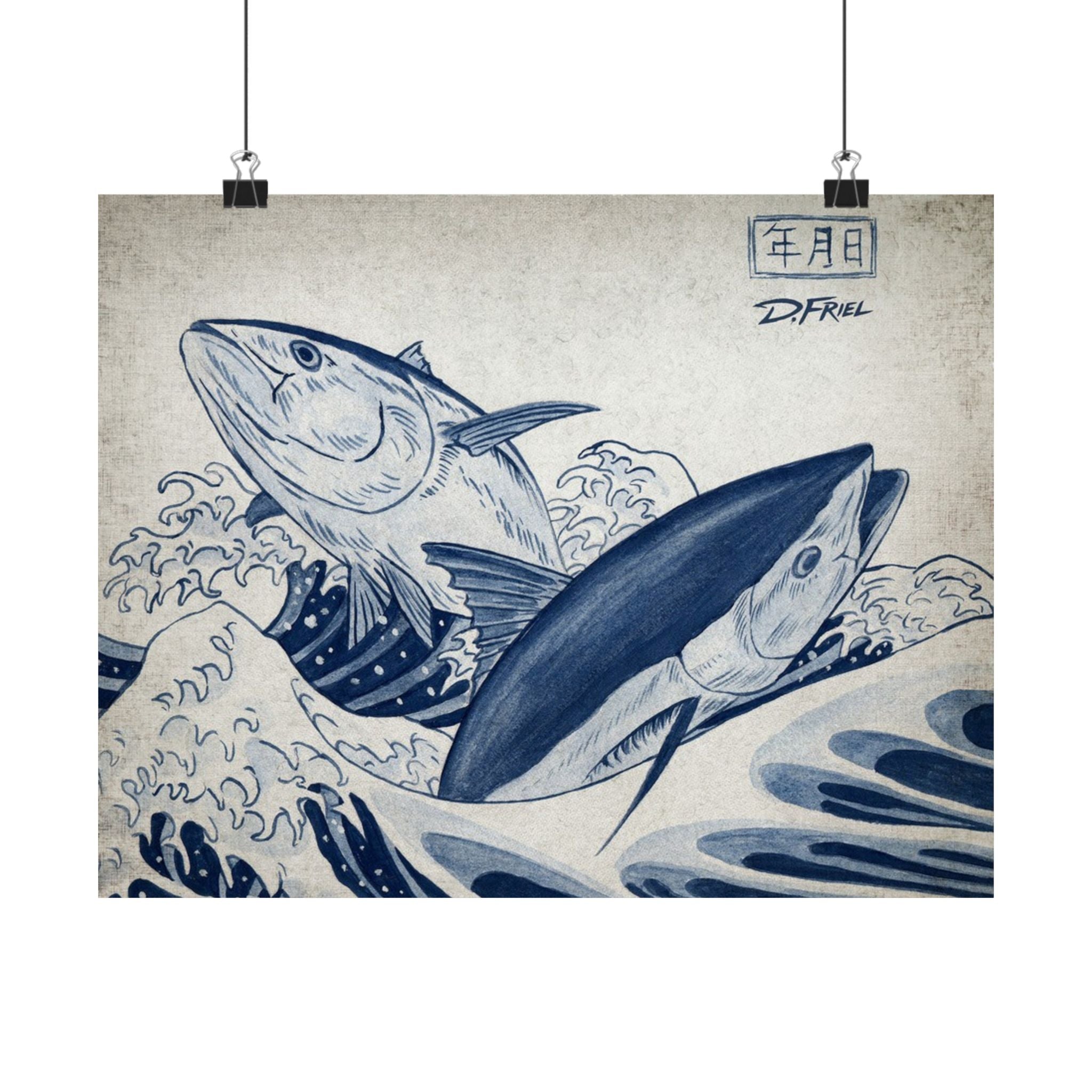 Tsunagaru Bluefin Tuna - Unframed Satin Poster