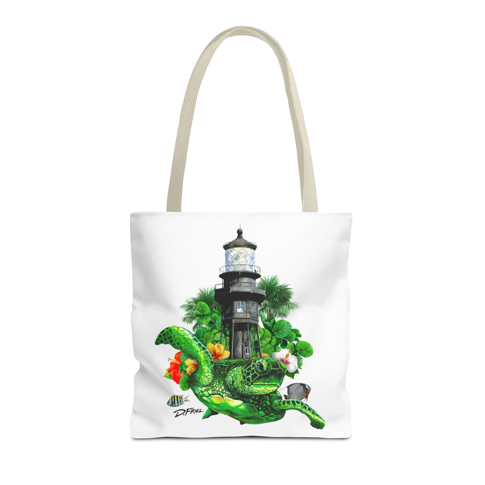 Hillsboro Lighthouse Turtle Tote Bag