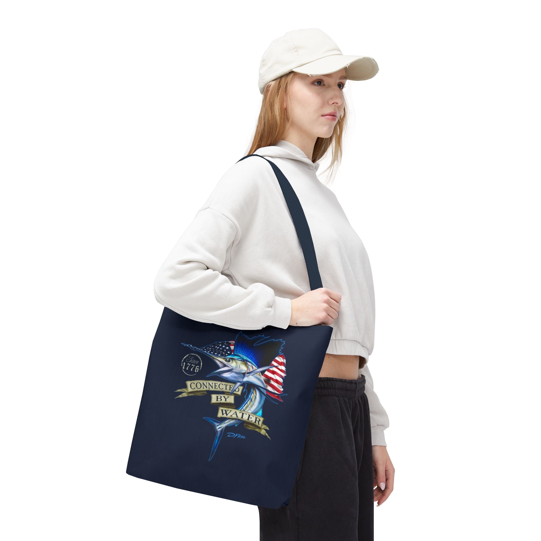 1776 Heritage Sailfish Tote Bag in Offshore Blue