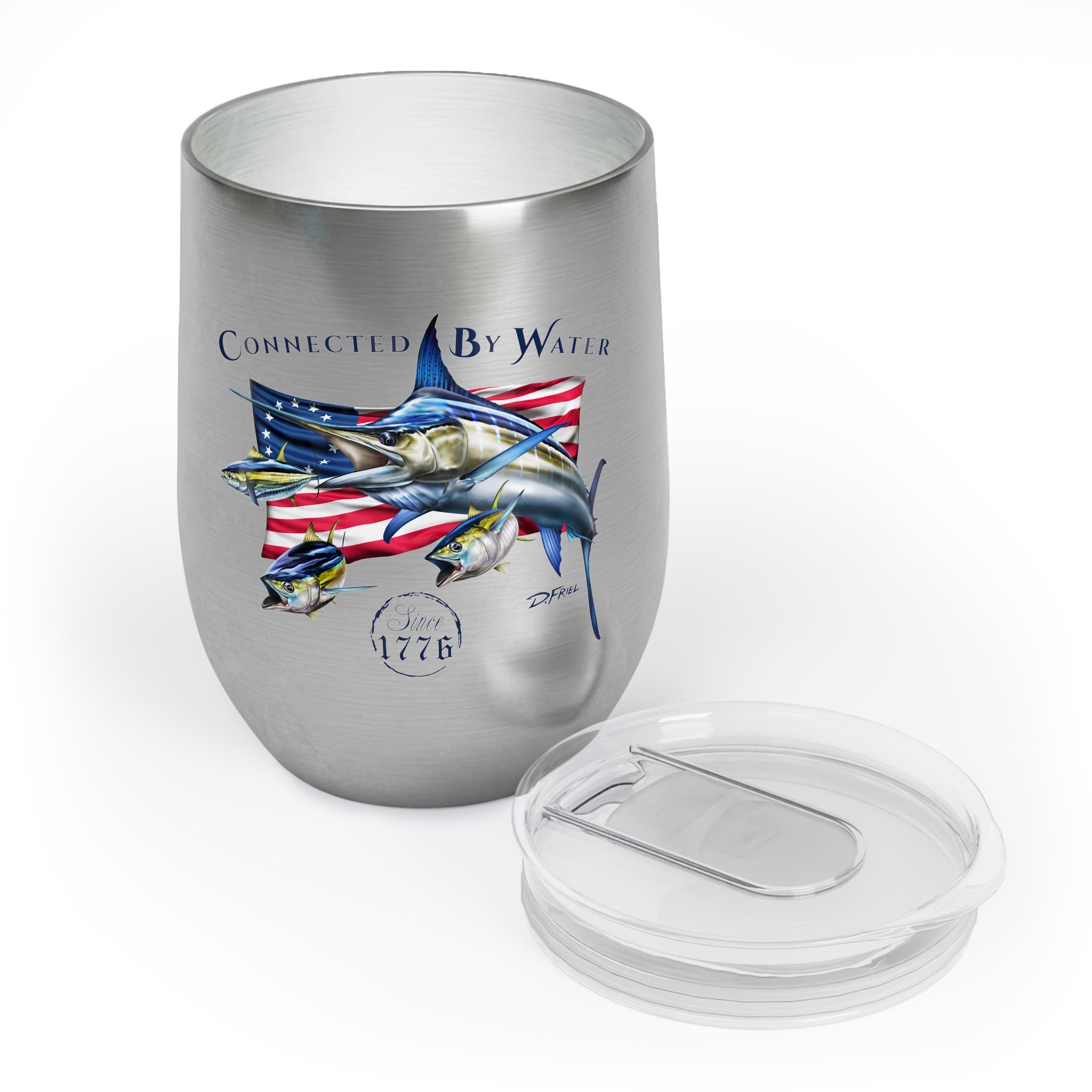 1776 Heritage Marlin + Tuna - Wine Tumbler