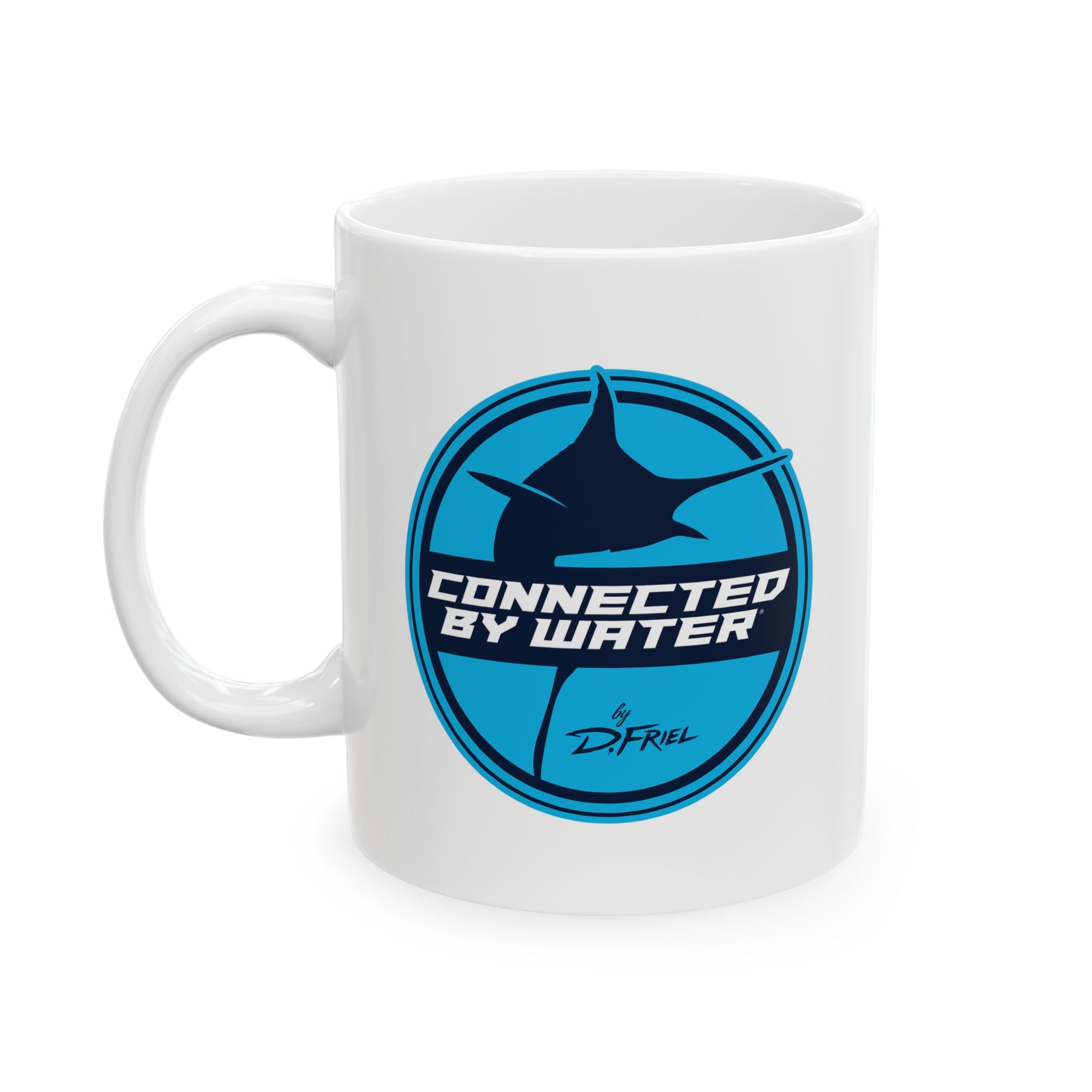 Connected Marlin Circle Design - Ceramic Mug