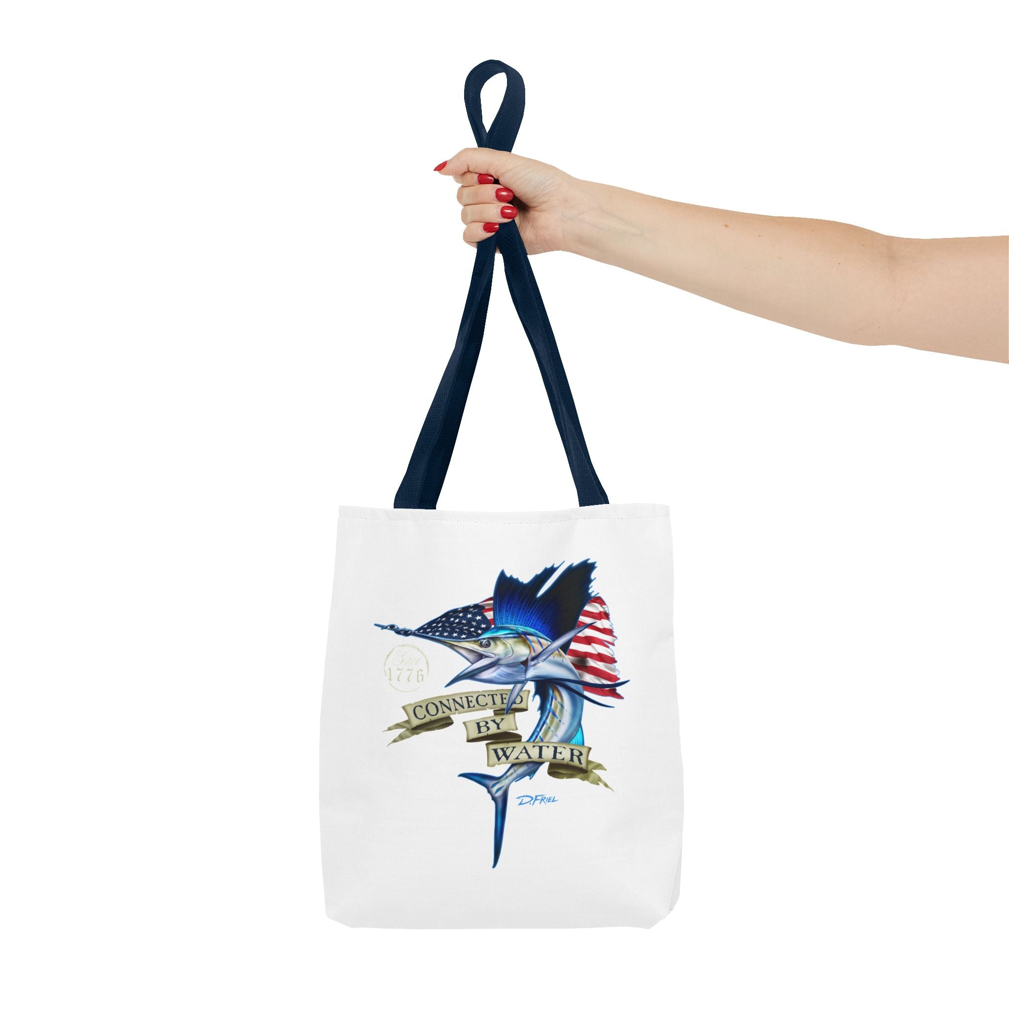 1776 Heritage Sailfish Tote Bag in White