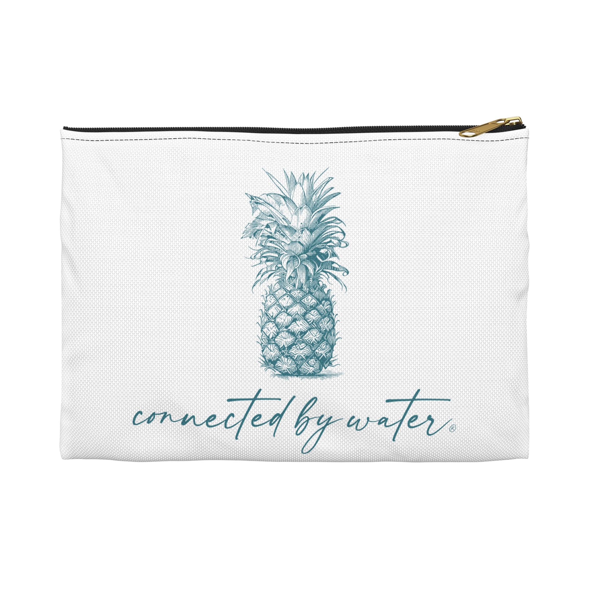 Palm Beach Breezy Pineapple Accessory Pouch / Double Sided