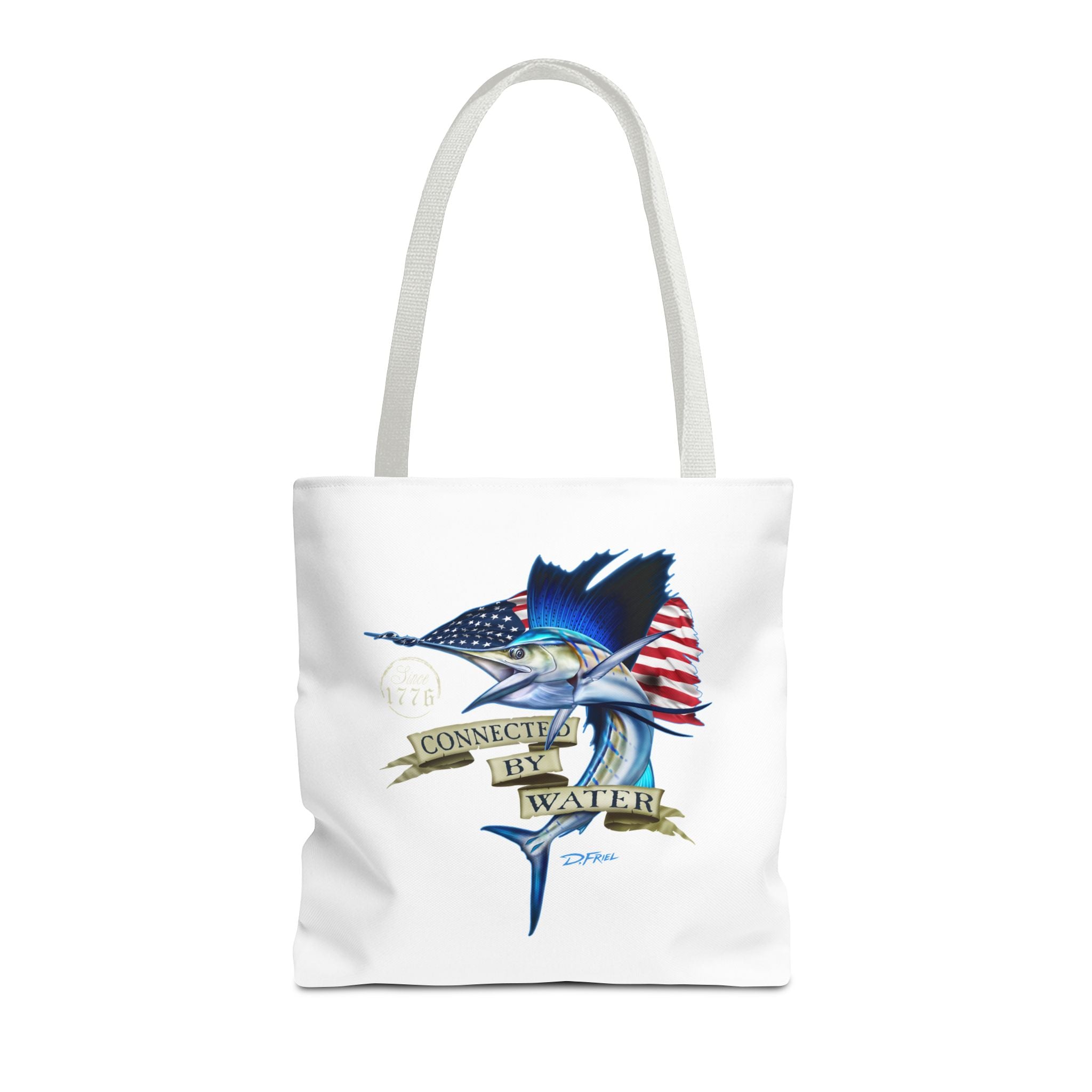 1776 Heritage Sailfish Tote Bag in White