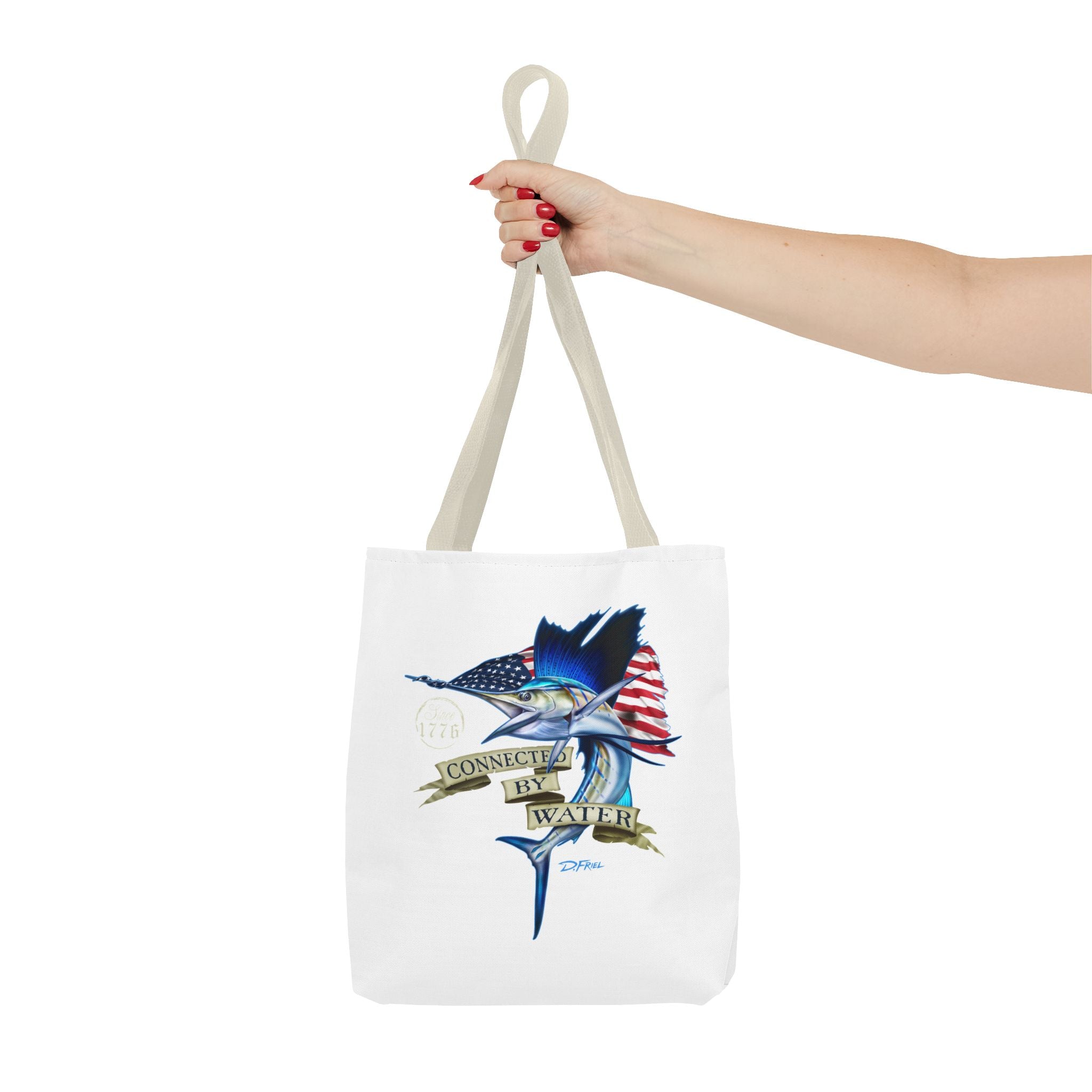 1776 Heritage Sailfish Tote Bag in White