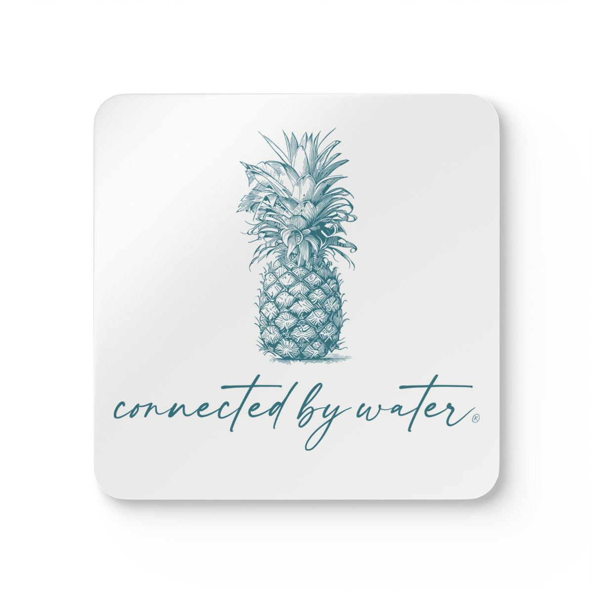 Palm Beach Breezy Pineapple Cork Coasters — Set of 4 Drink Coasters in ...