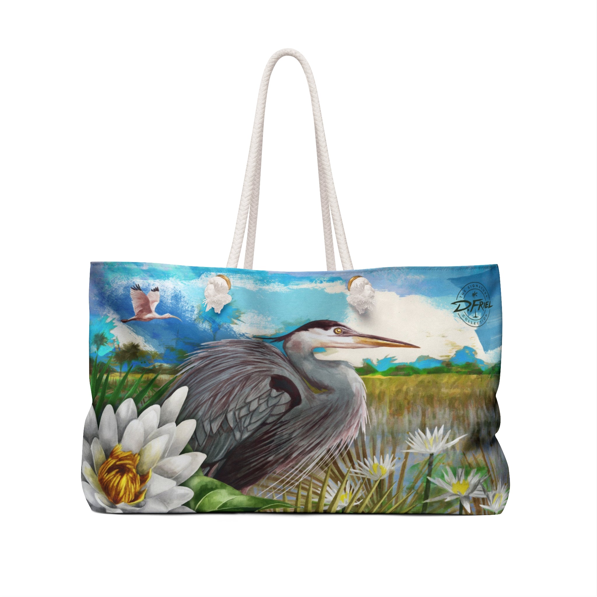 Heron - Palm Aire Series Getaway Art Bag