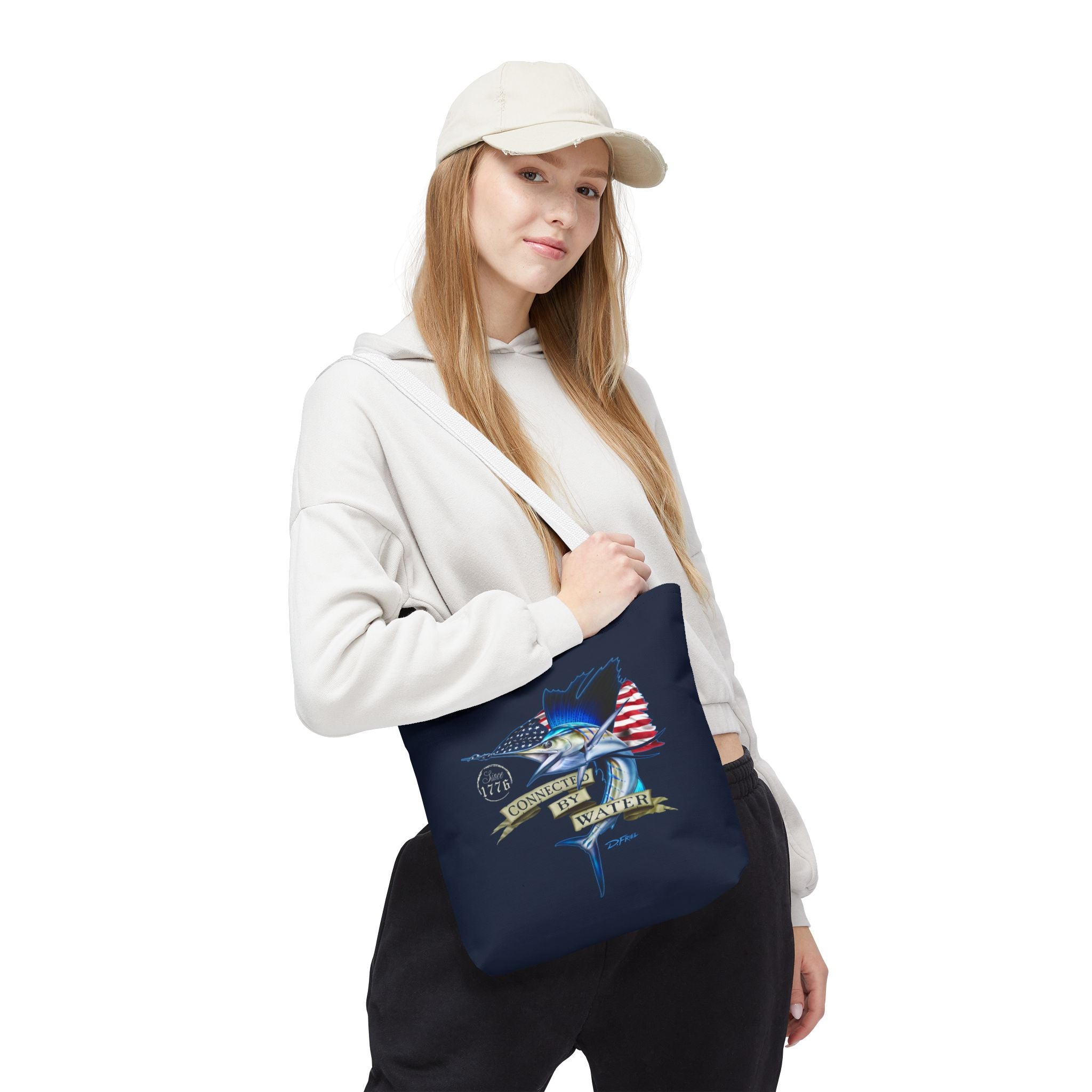 1776 Heritage Sailfish Tote Bag in Offshore Blue