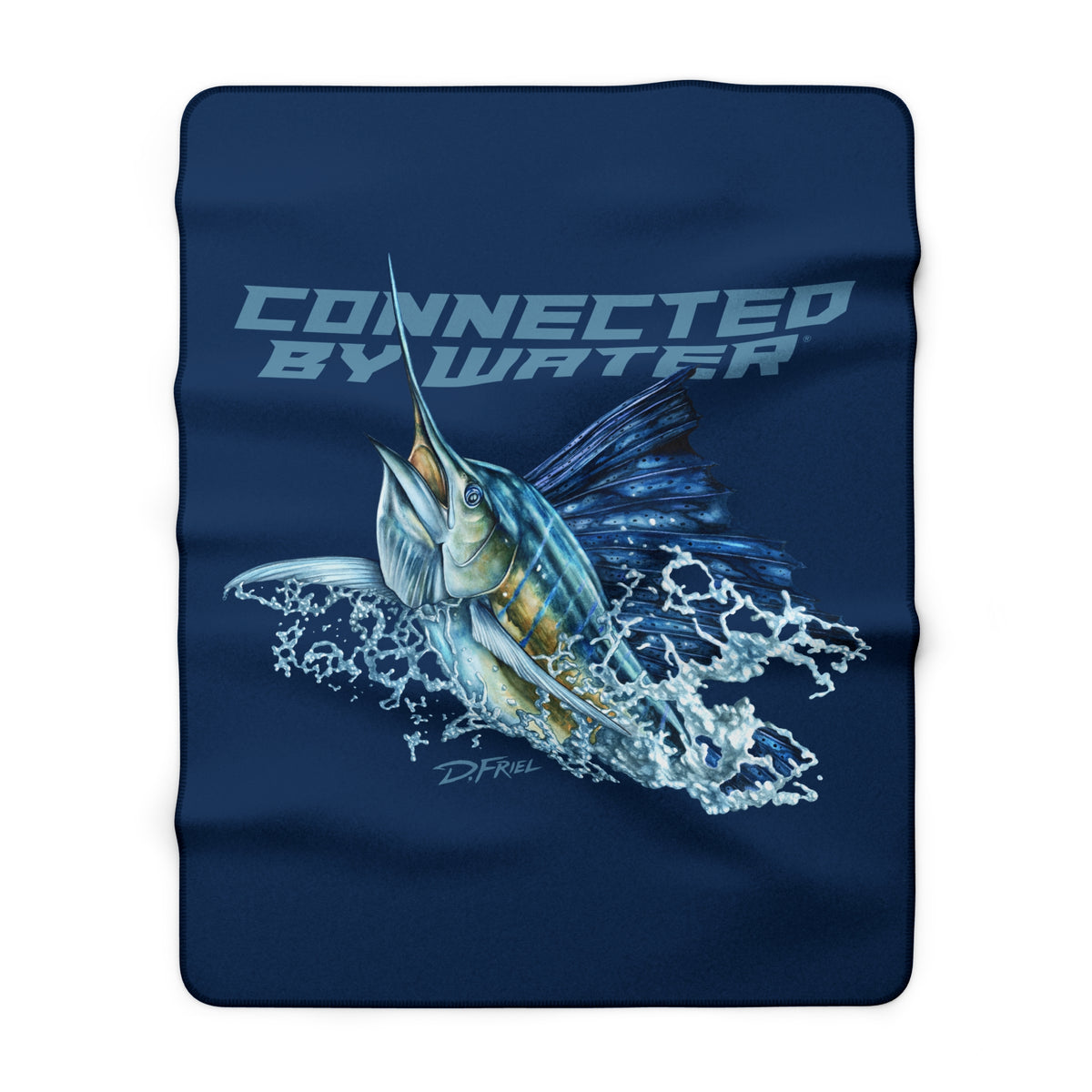 Southern Cross Sailfish Art -  Super Soft Sherpa Fleece Blanket - Collectors Gift